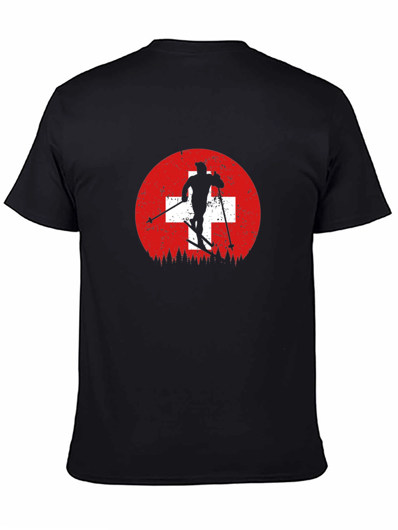 Swiss Skier T-Shirt - Mountain Adventure