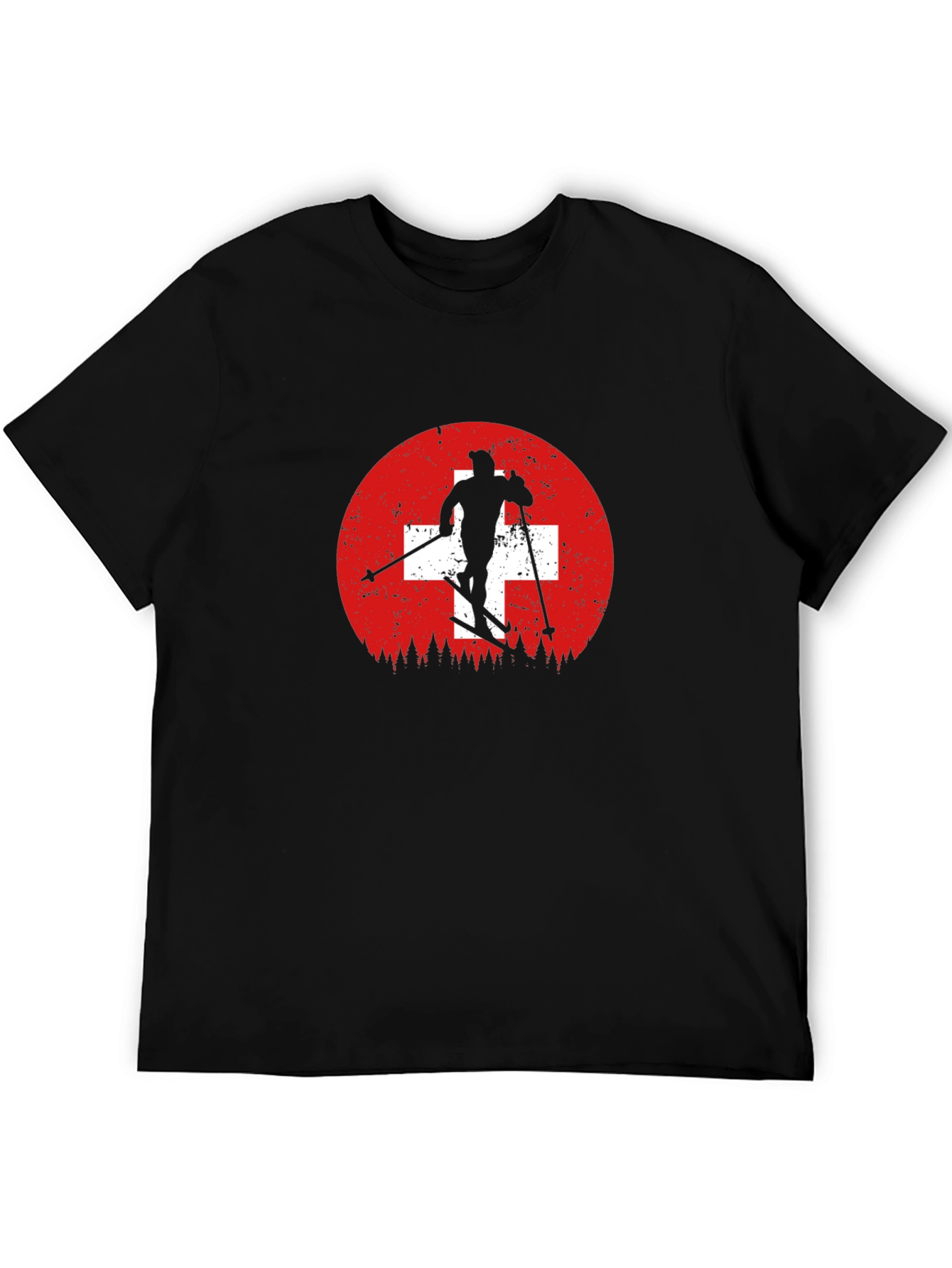 Swiss Skier T-Shirt - Mountain Adventure
