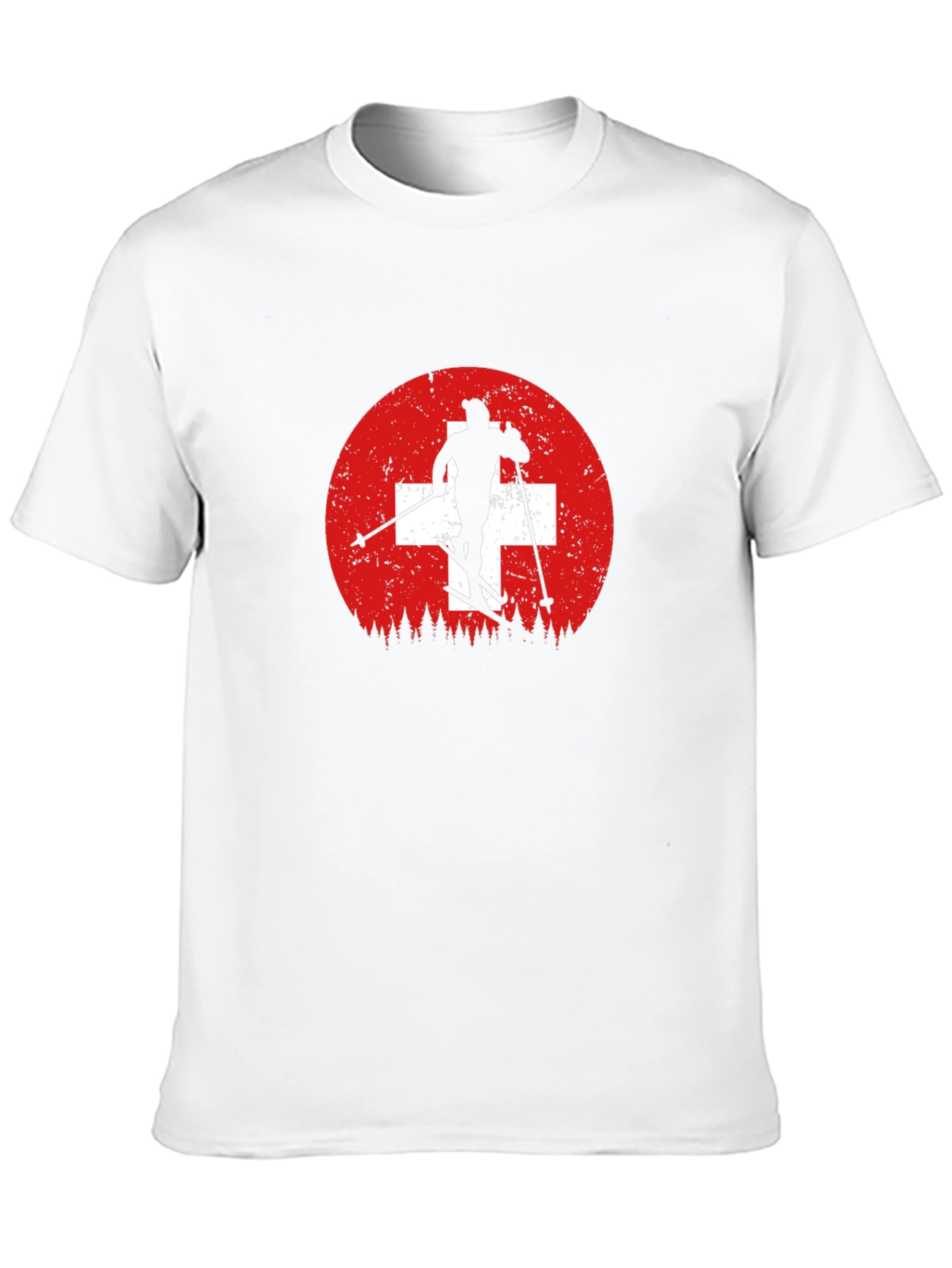 Swiss Skier T-Shirt - Mountain Adventure