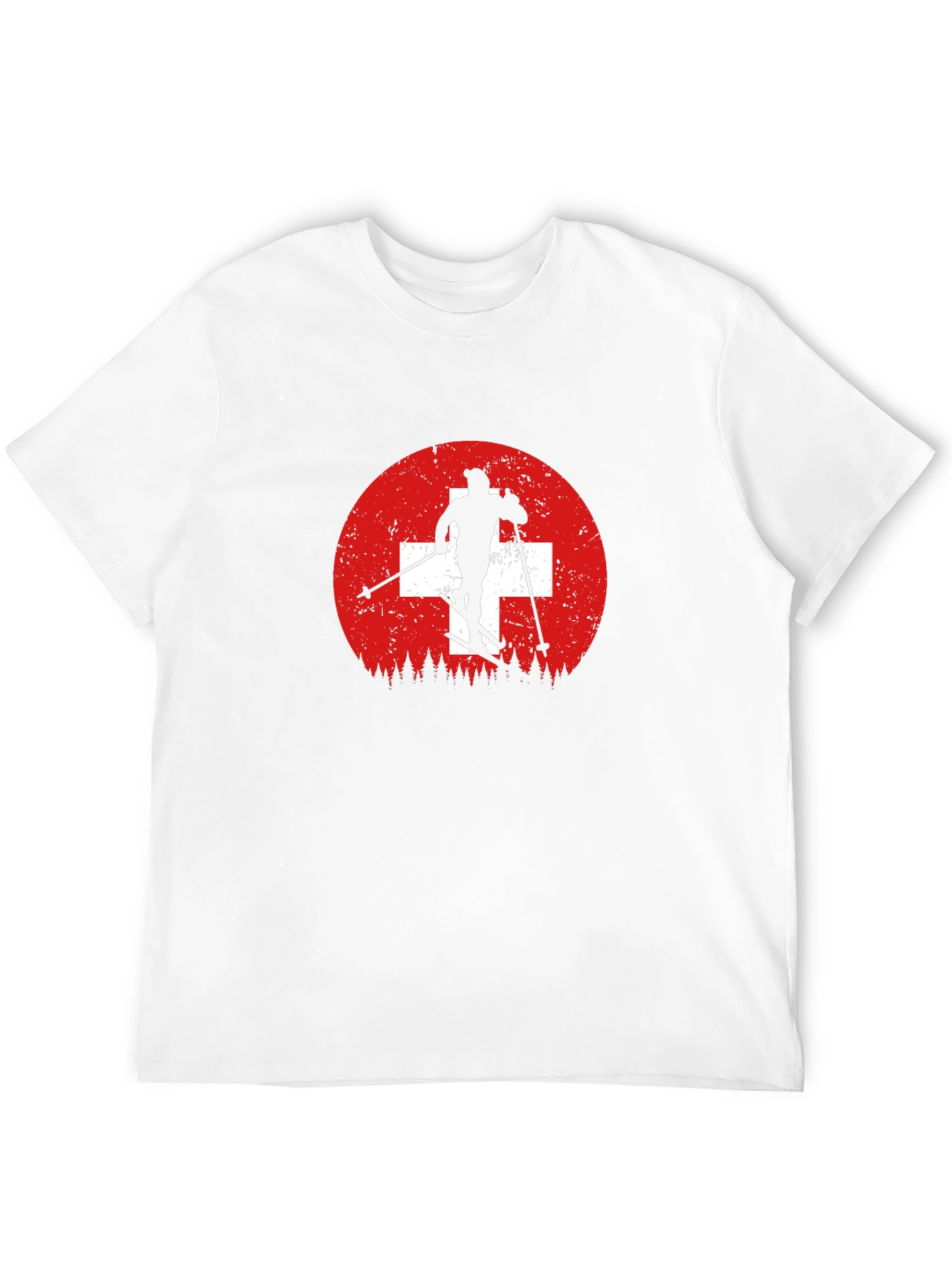 Swiss Skier T-Shirt - Mountain Adventure