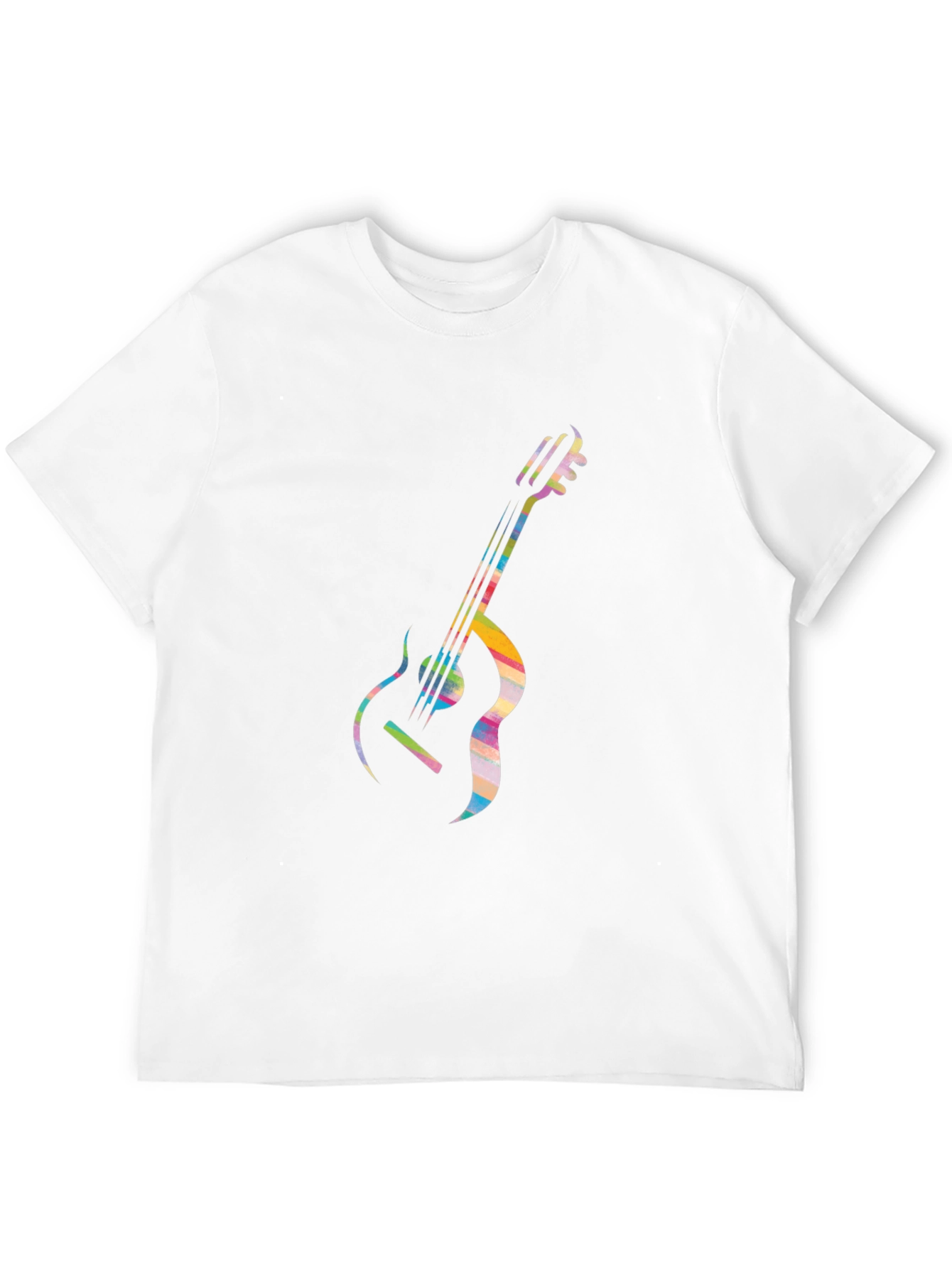 Cool Guitar Graphic Tee - Modern Black T-Shirt