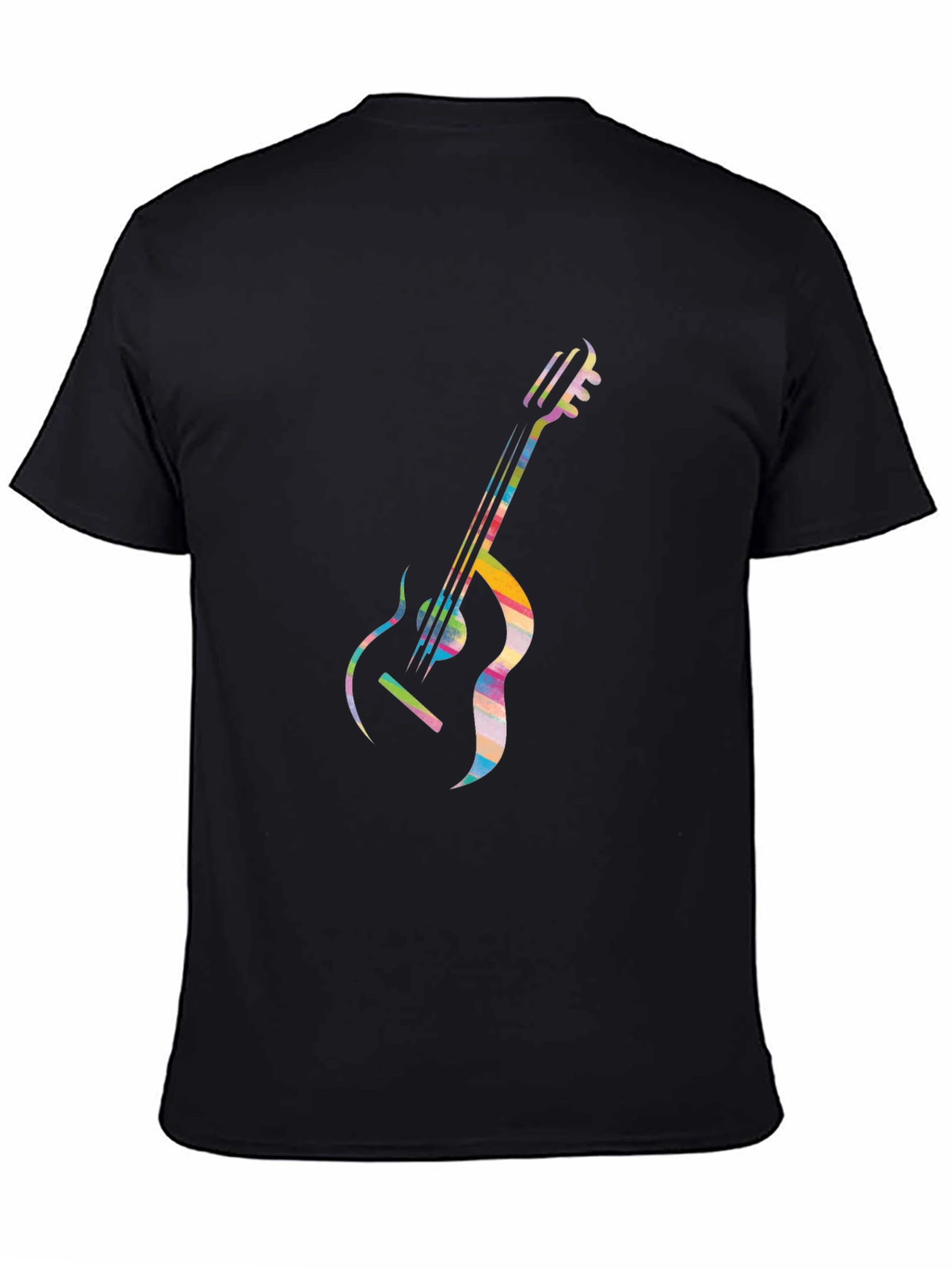 Cool Guitar Graphic Tee - Modern Black T-Shirt
