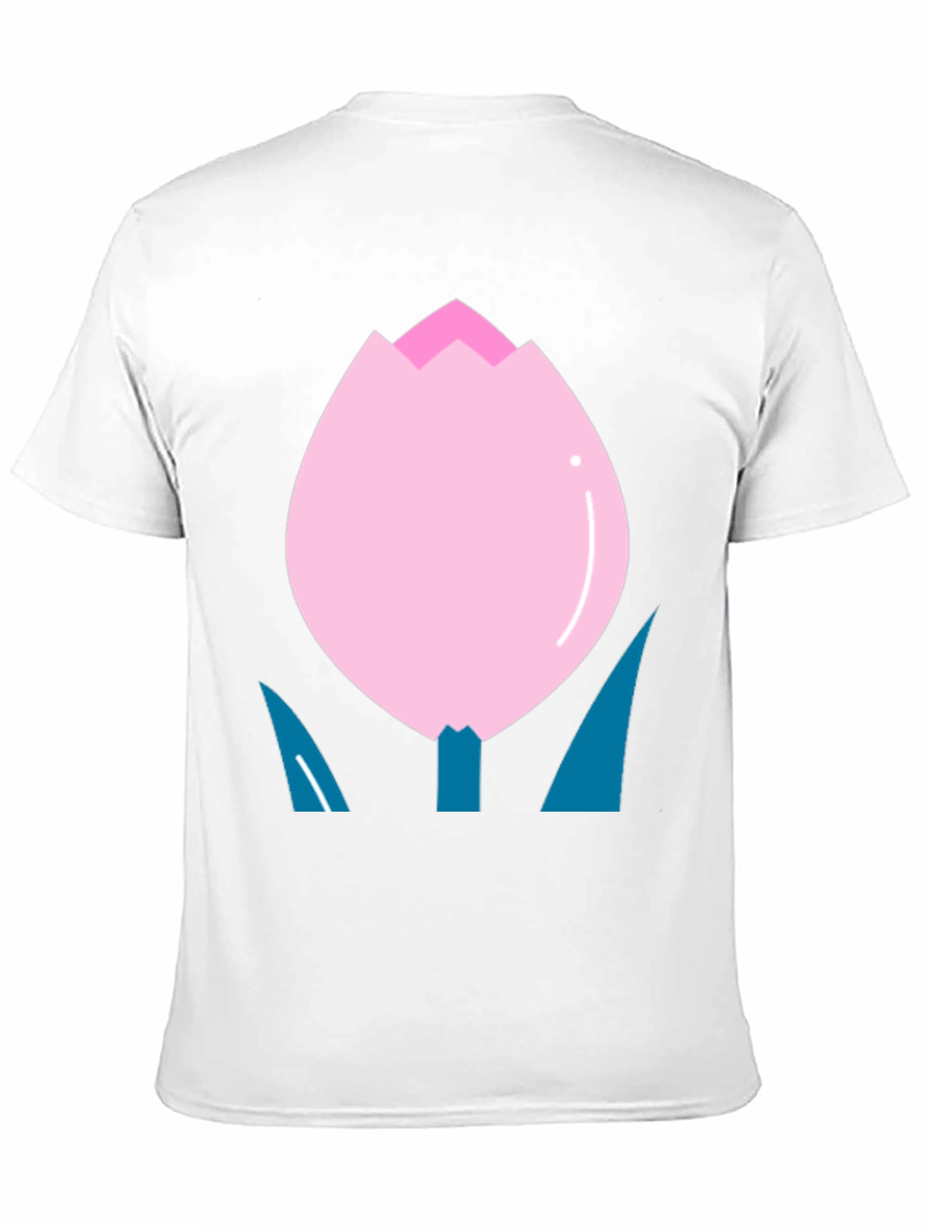 Pink Tulip Graphic T-Shirt - Soft Cotton Blend