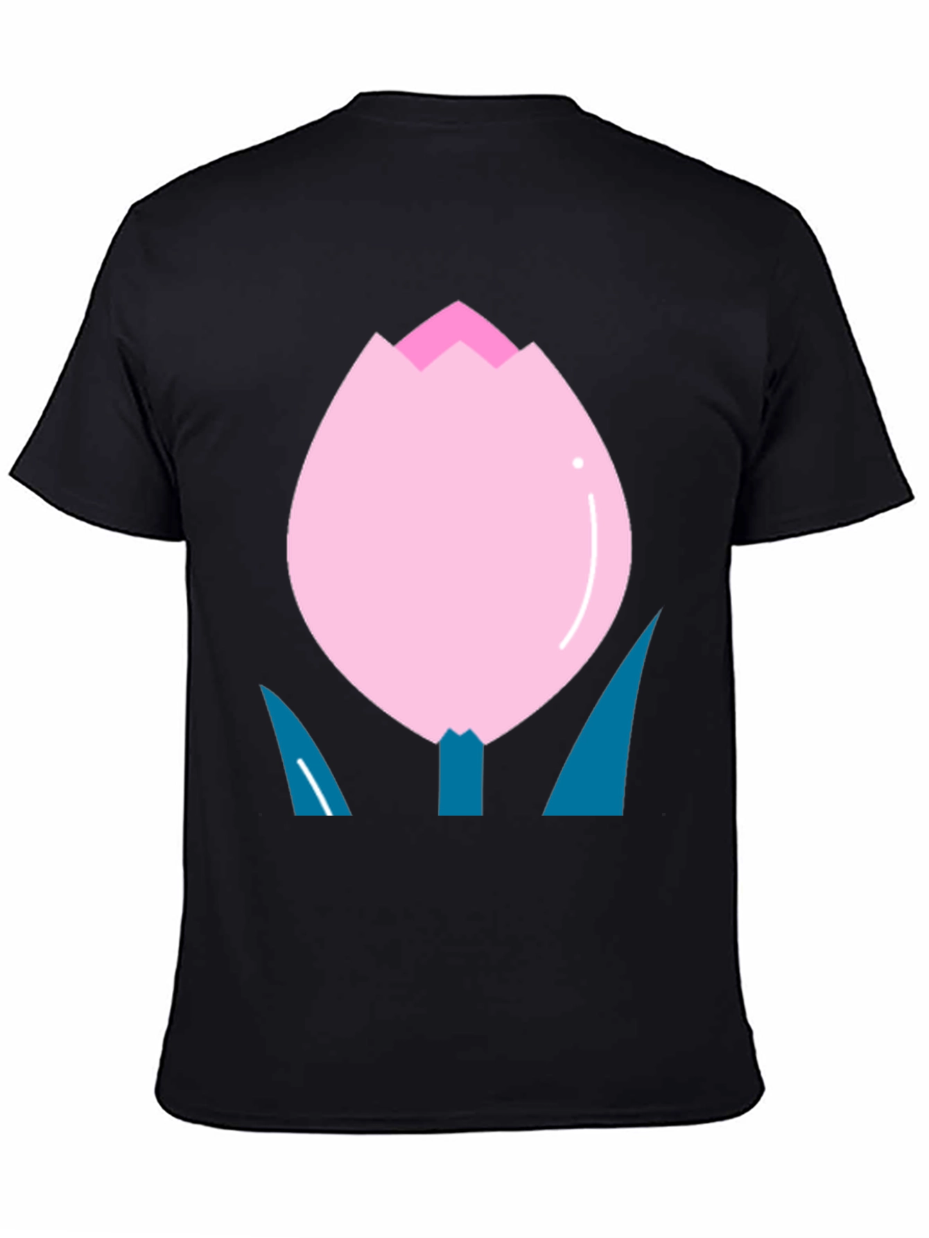 Pink Tulip Graphic T-Shirt - Soft Cotton Blend