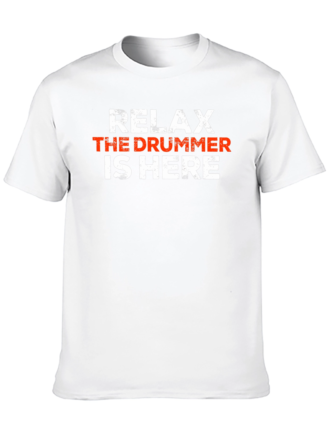 Relax The Drummer Is Here - Black Graphic T-Shirt