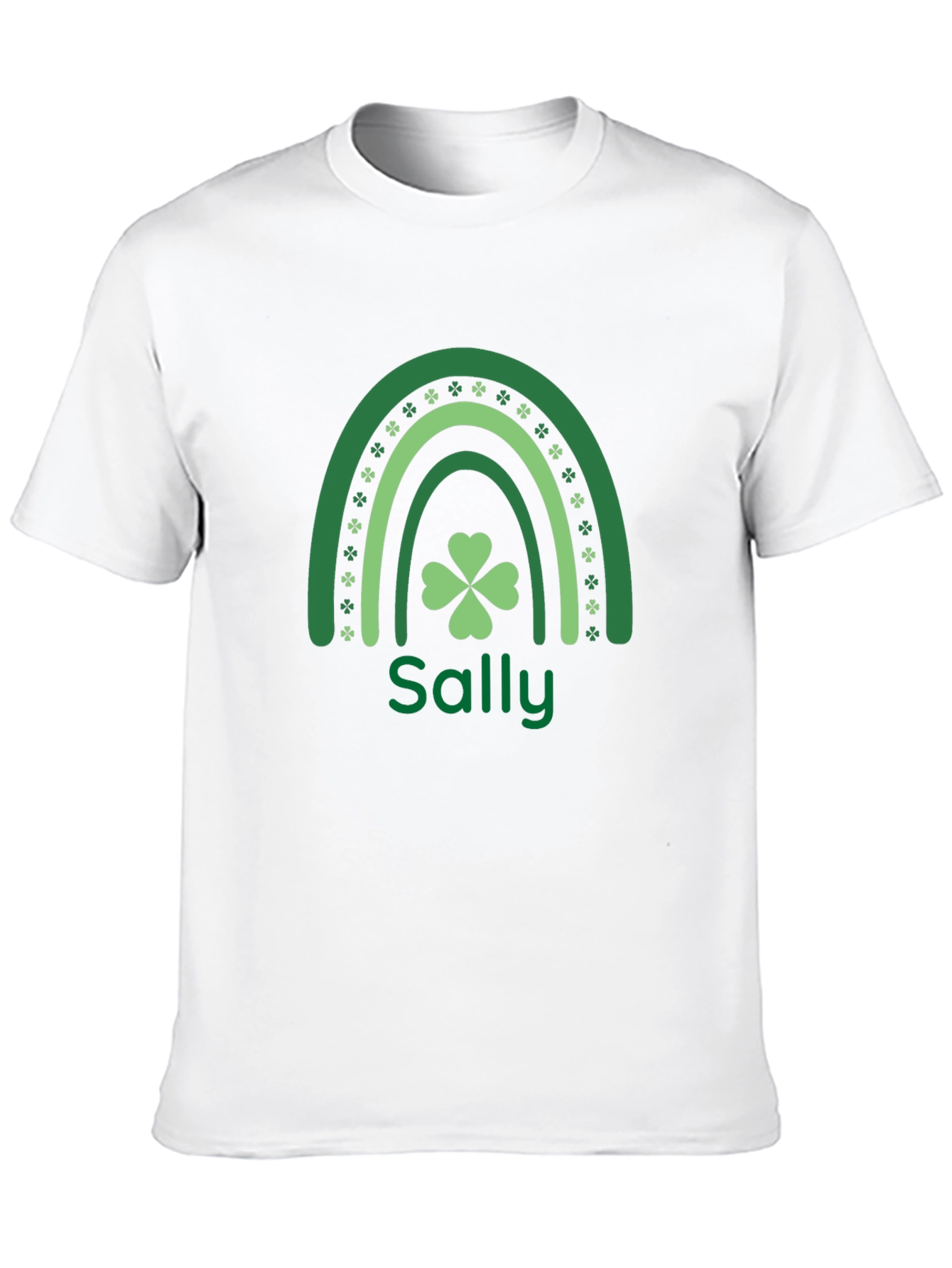Personalized Sally St. Patricks Day Rainbow T-Shirt