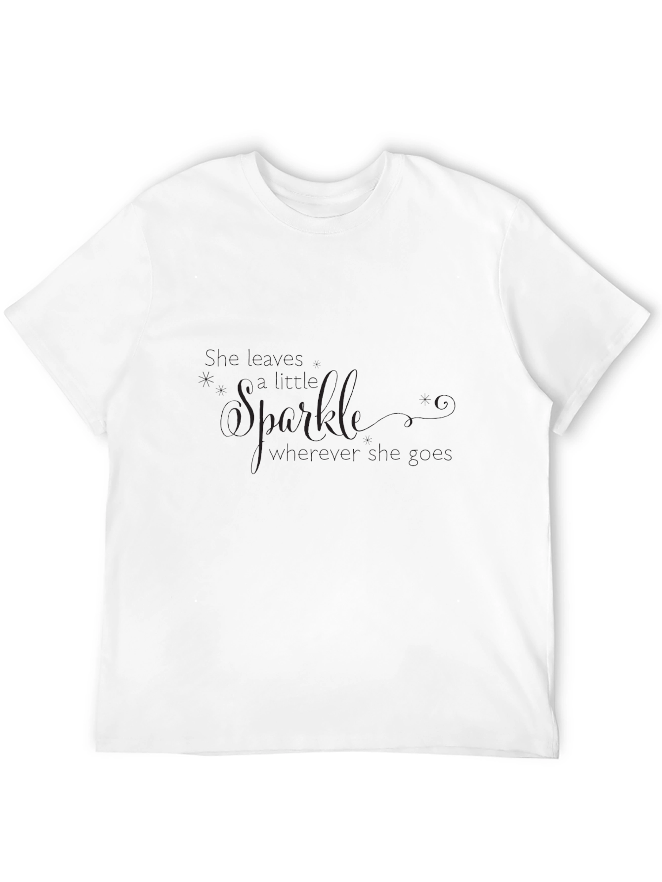 Elegant Sparkle Black Graphic Tee