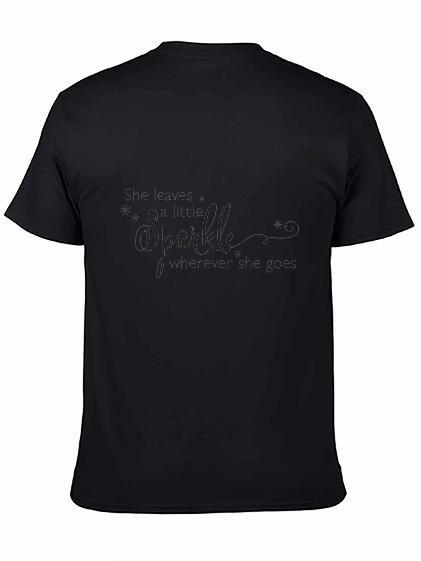 Elegant Sparkle Black Graphic Tee
