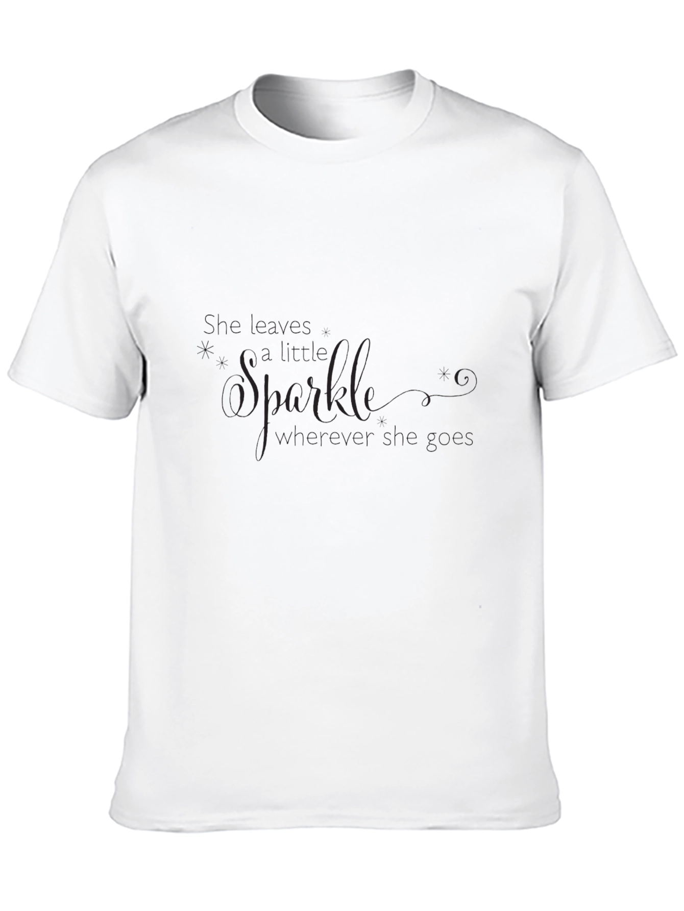 Elegant Sparkle Black Graphic Tee