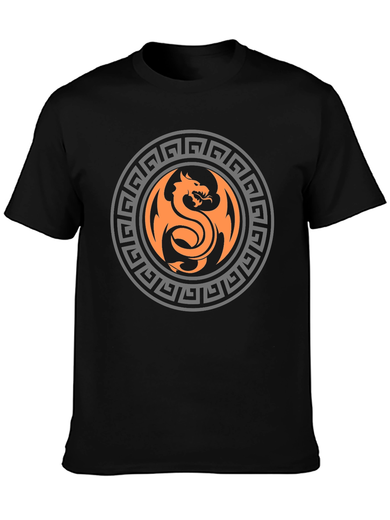 Dragon Circle Graphic Print T-Shirt - Bold & Stylish