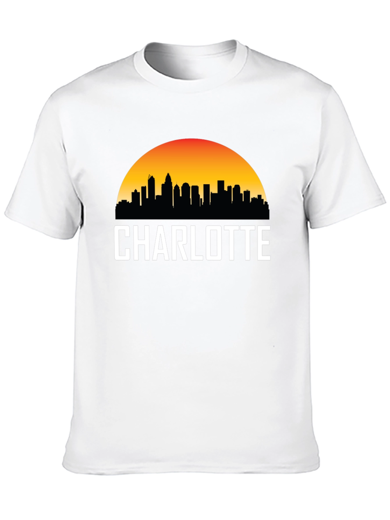 Charlotte Skyline Black T-Shirt