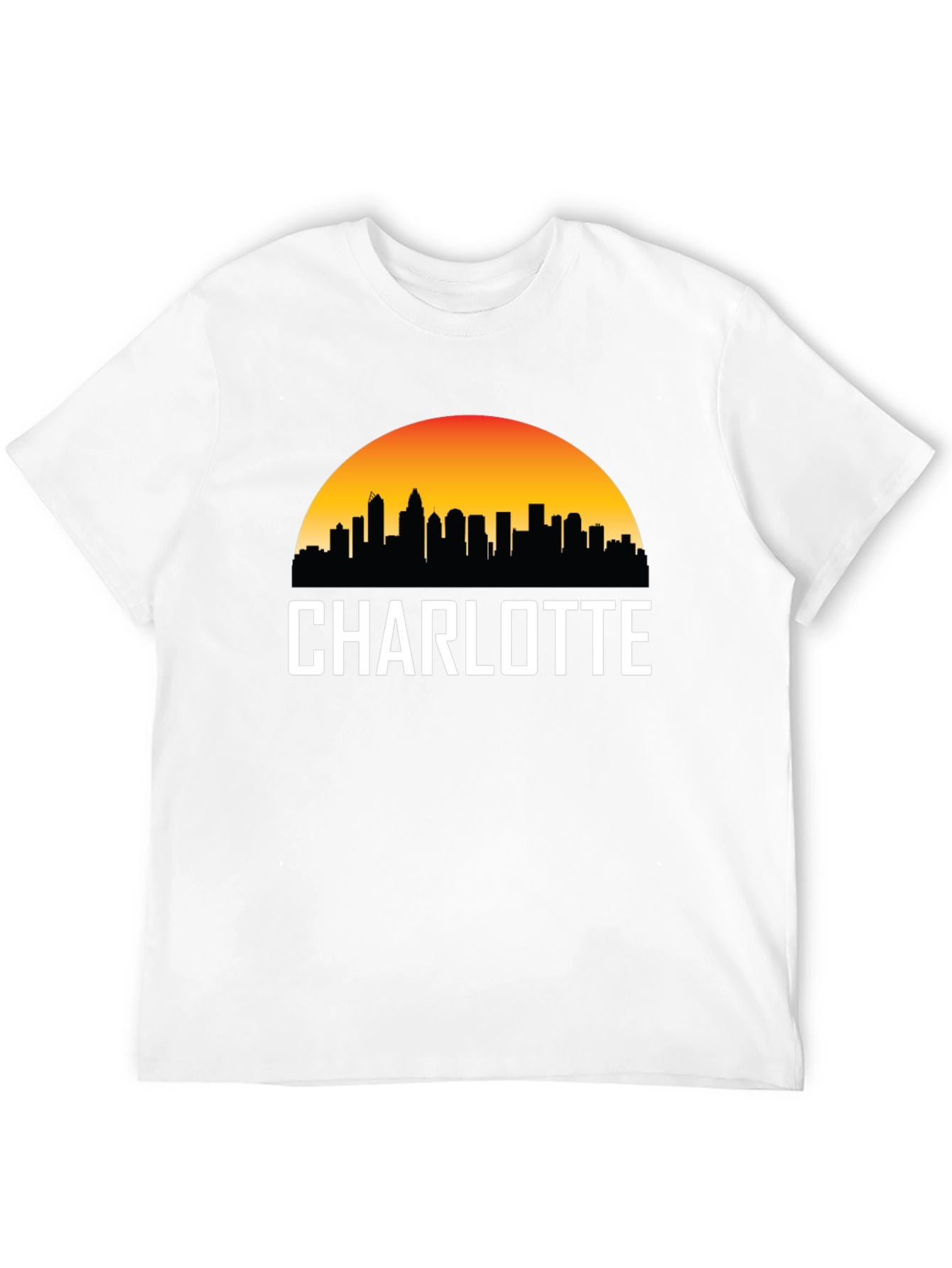 Charlotte Skyline Black T-Shirt
