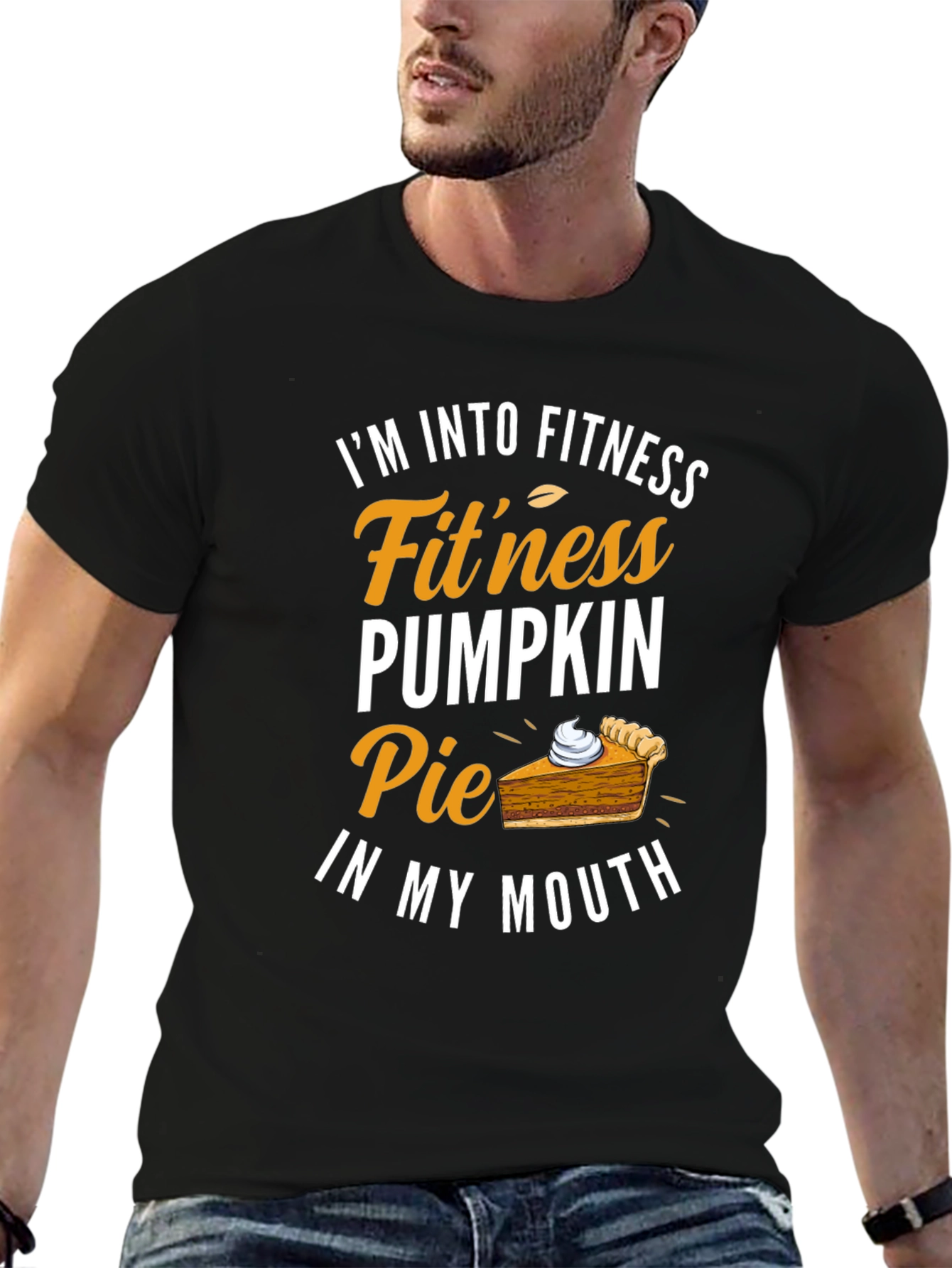 Funny Pumpkin Pie Fitness T-Shirt