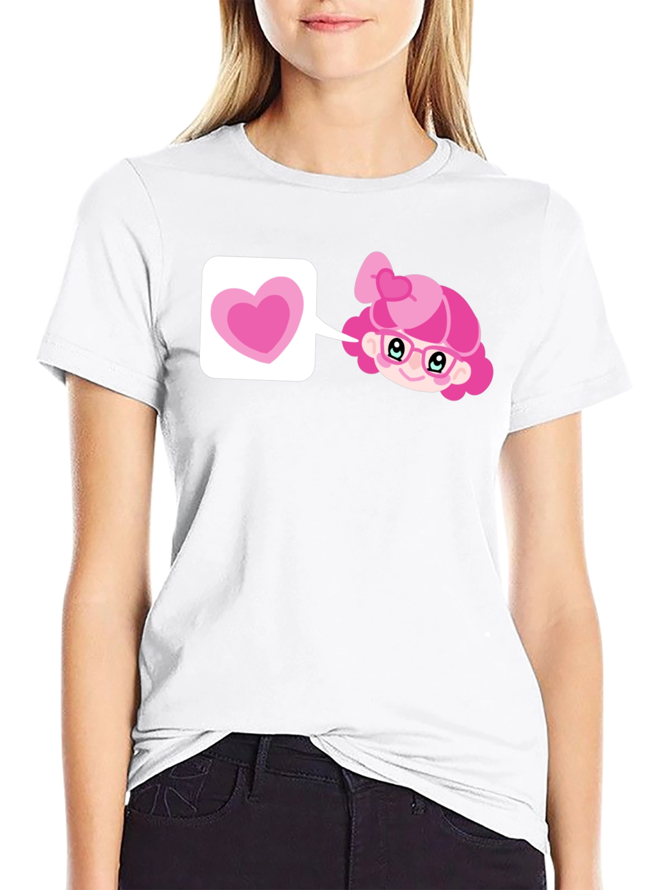 Pink Heart Girl T-Shirt