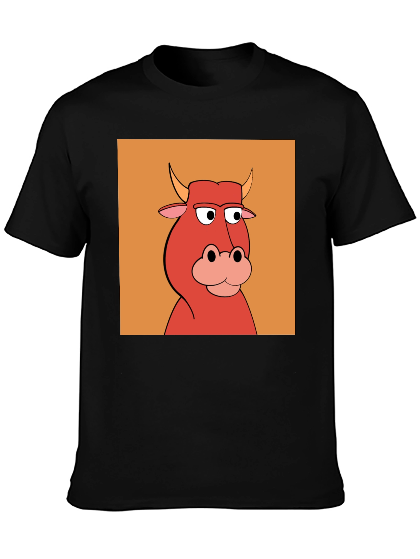 Cartoon Bull Graphic Tee - Unique Animal Design
