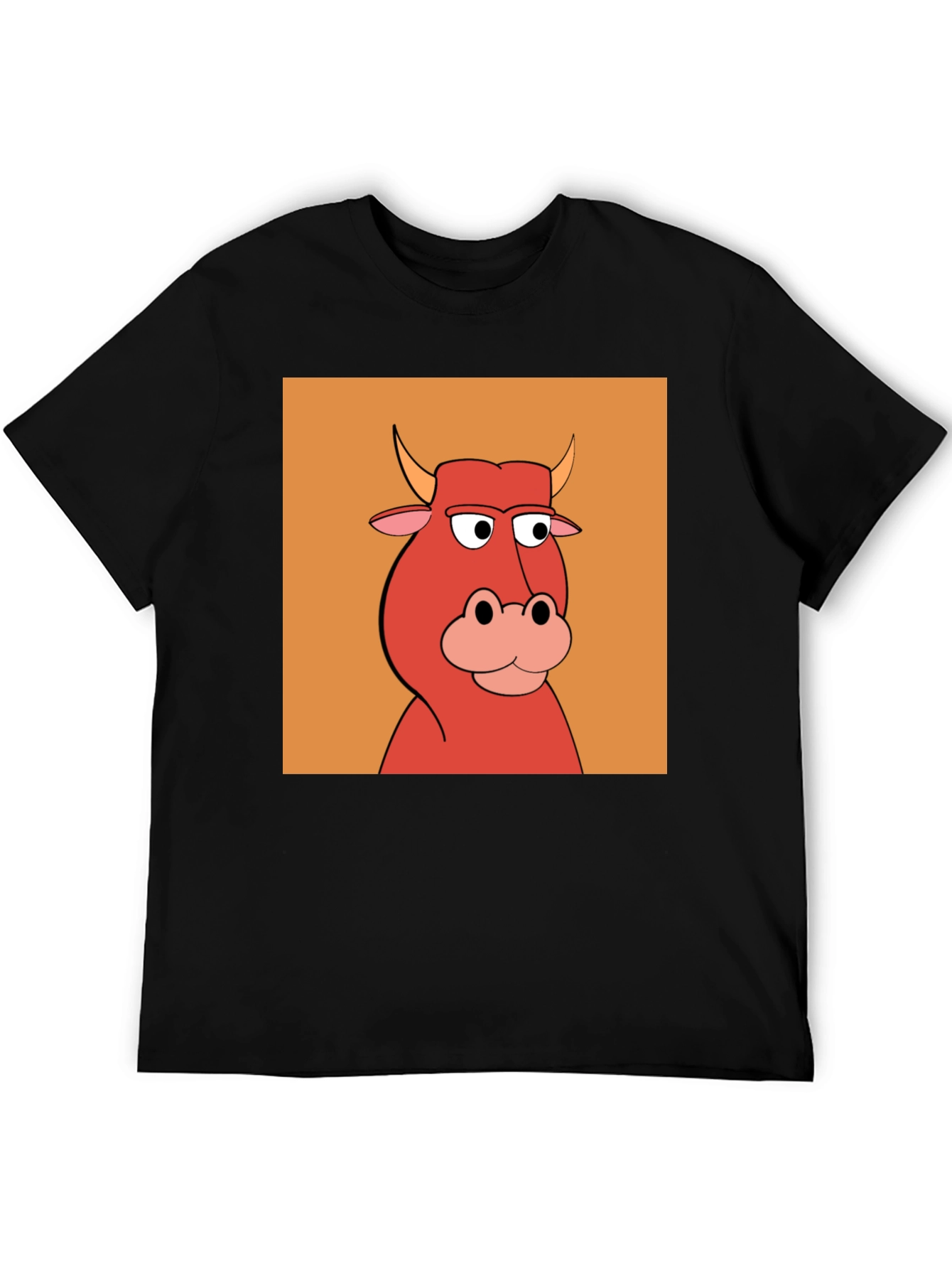 Cartoon Bull Graphic Tee - Unique Animal Design