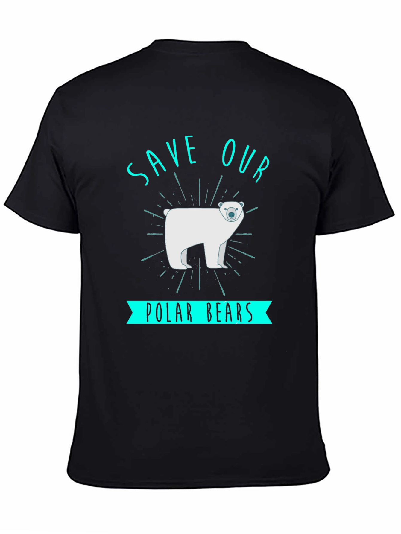 Save Our Polar Bears Graphic Tee - Black