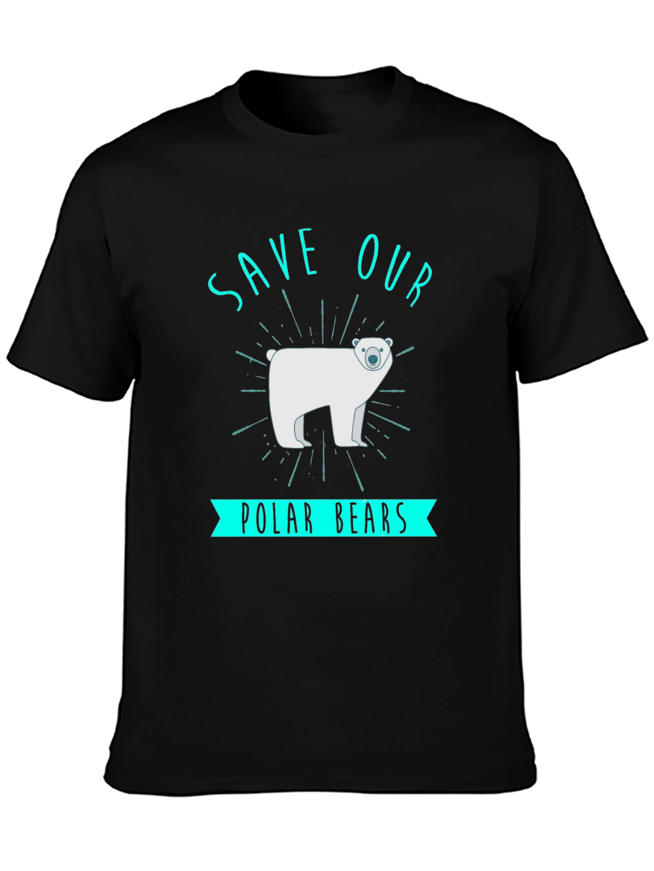 Save Our Polar Bears Graphic Tee - Black