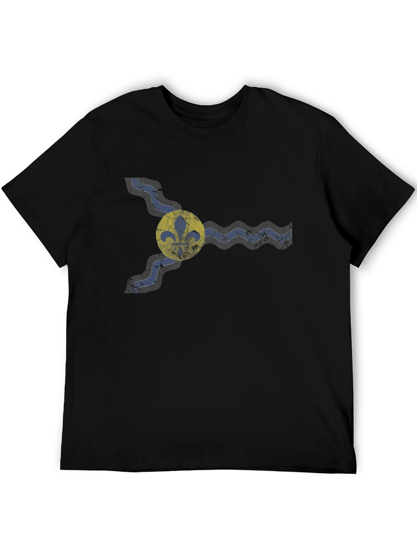 St. Louis Flag Graphic Tee - Unisex Black T-Shirt