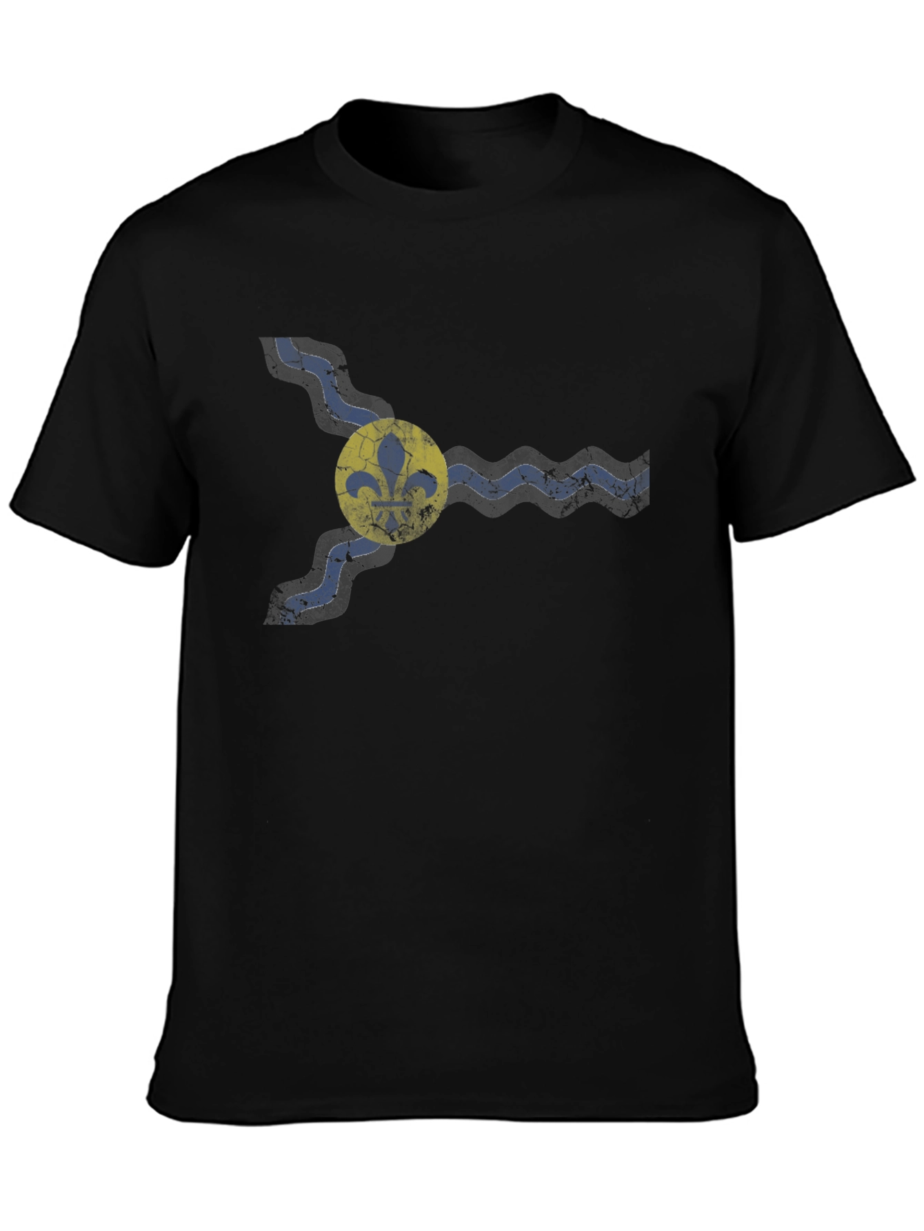 St. Louis Flag Graphic Tee - Unisex Black T-Shirt