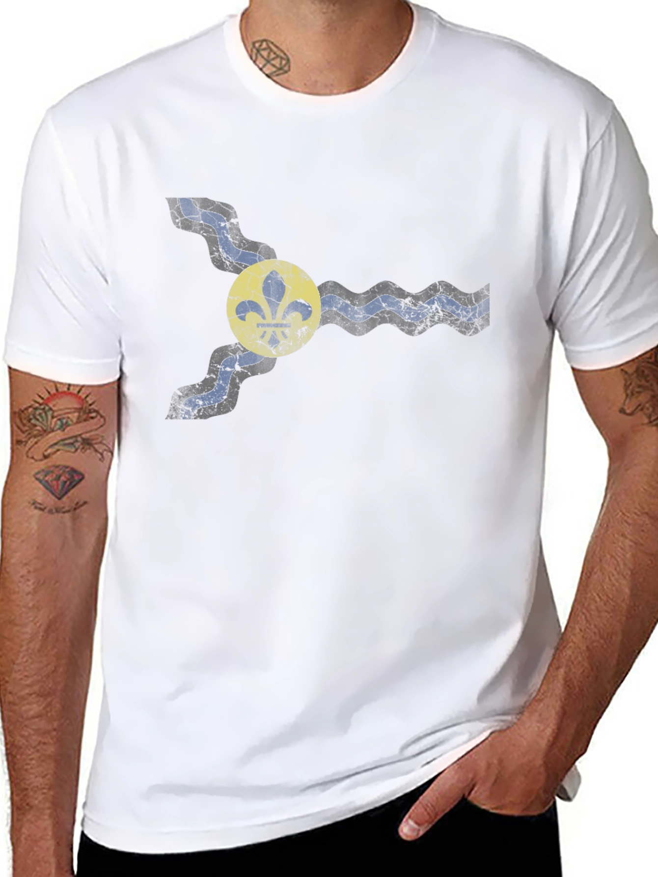St. Louis Flag Graphic Tee - Unisex Black T-Shirt