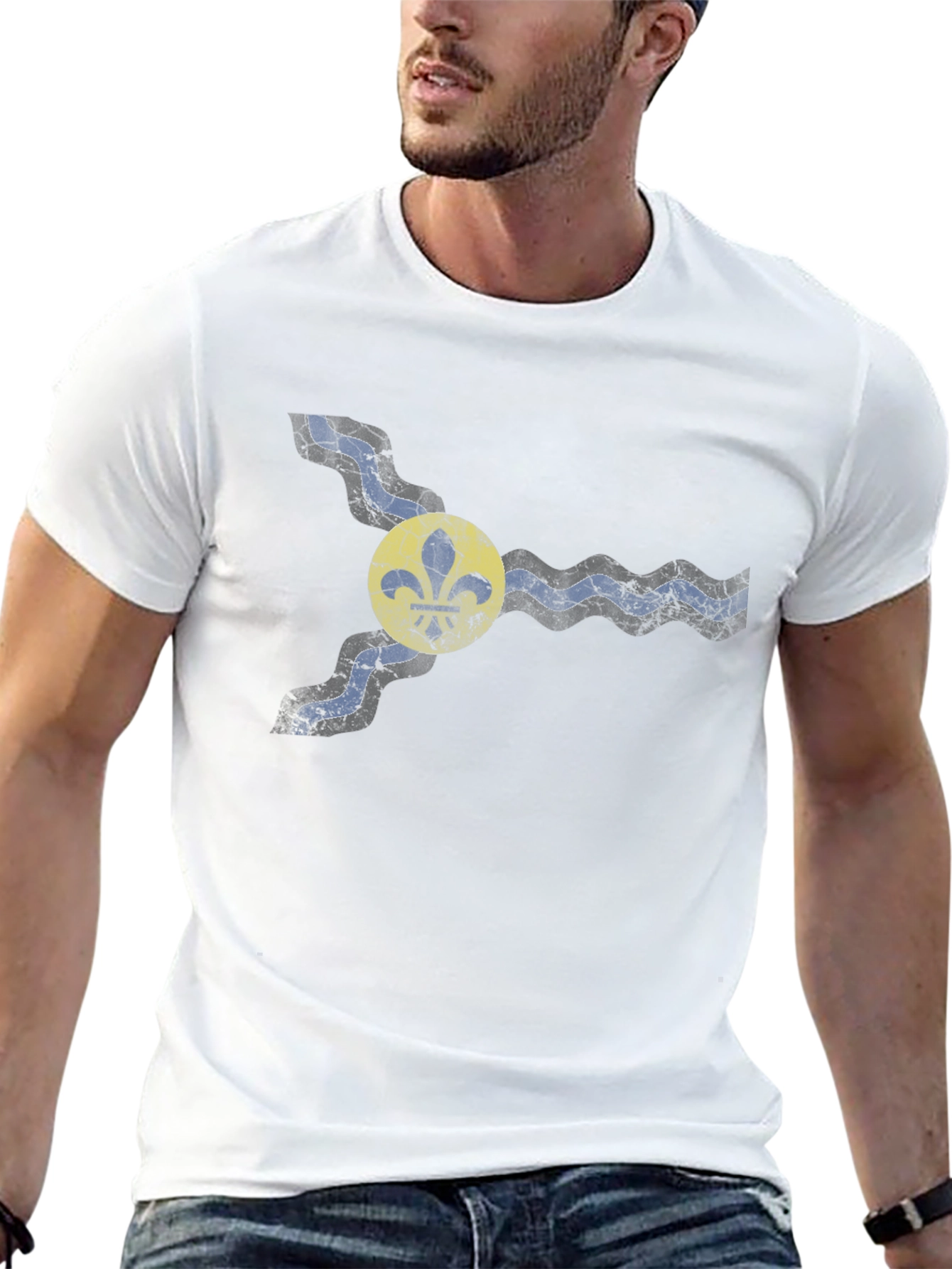 St. Louis Flag Graphic Tee - Unisex Black T-Shirt