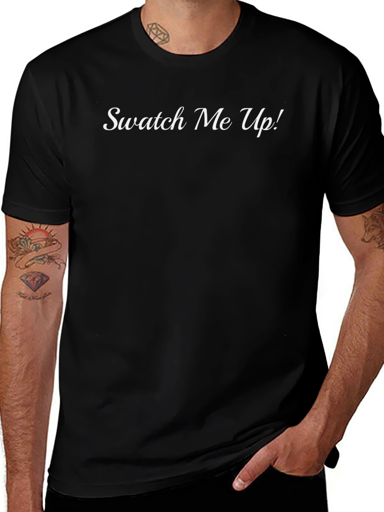 Swatch Me Up! Black T-Shirt - Trendy Graphic Tee