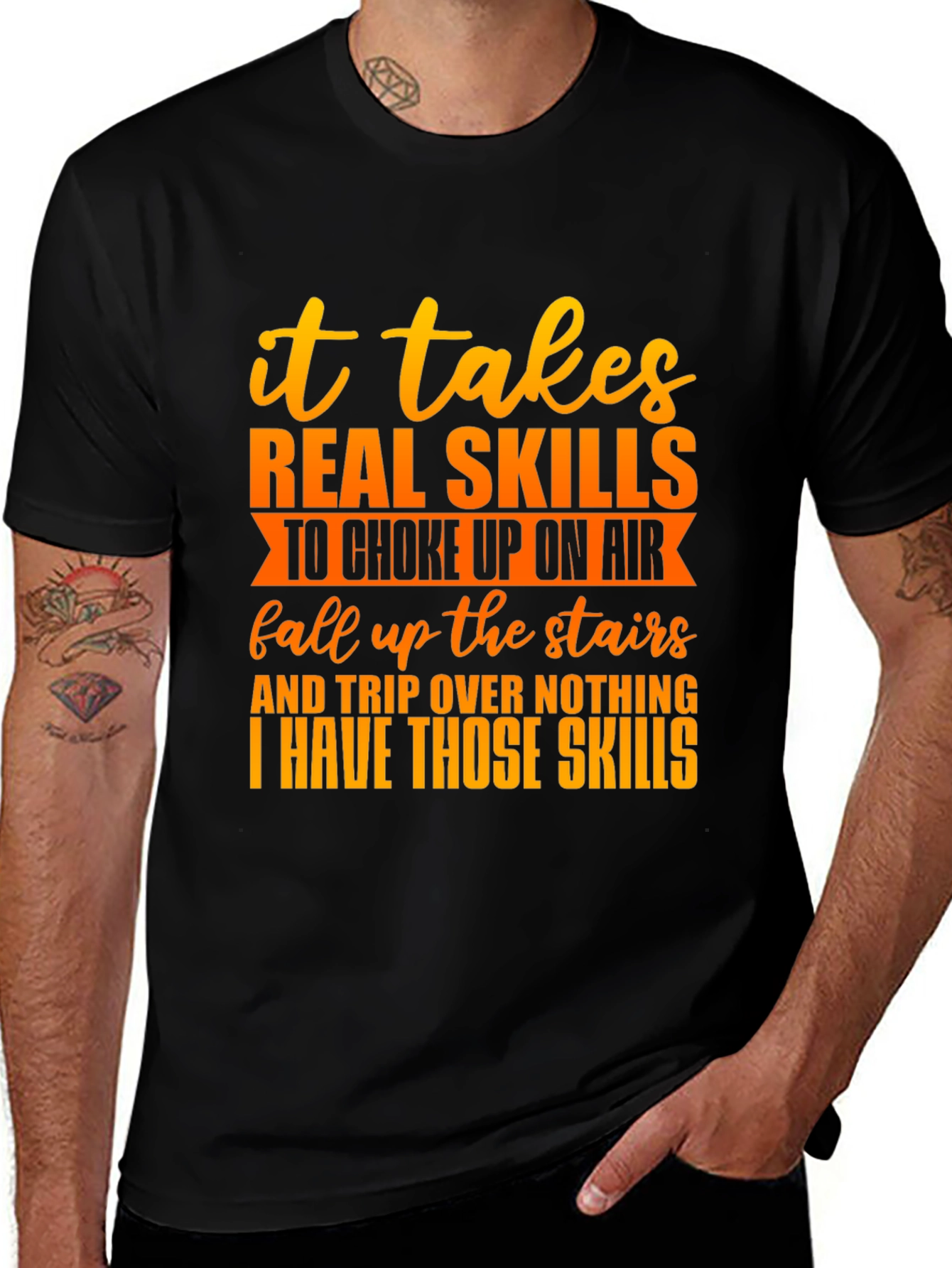 Funny Skills Graphic T-Shirt
