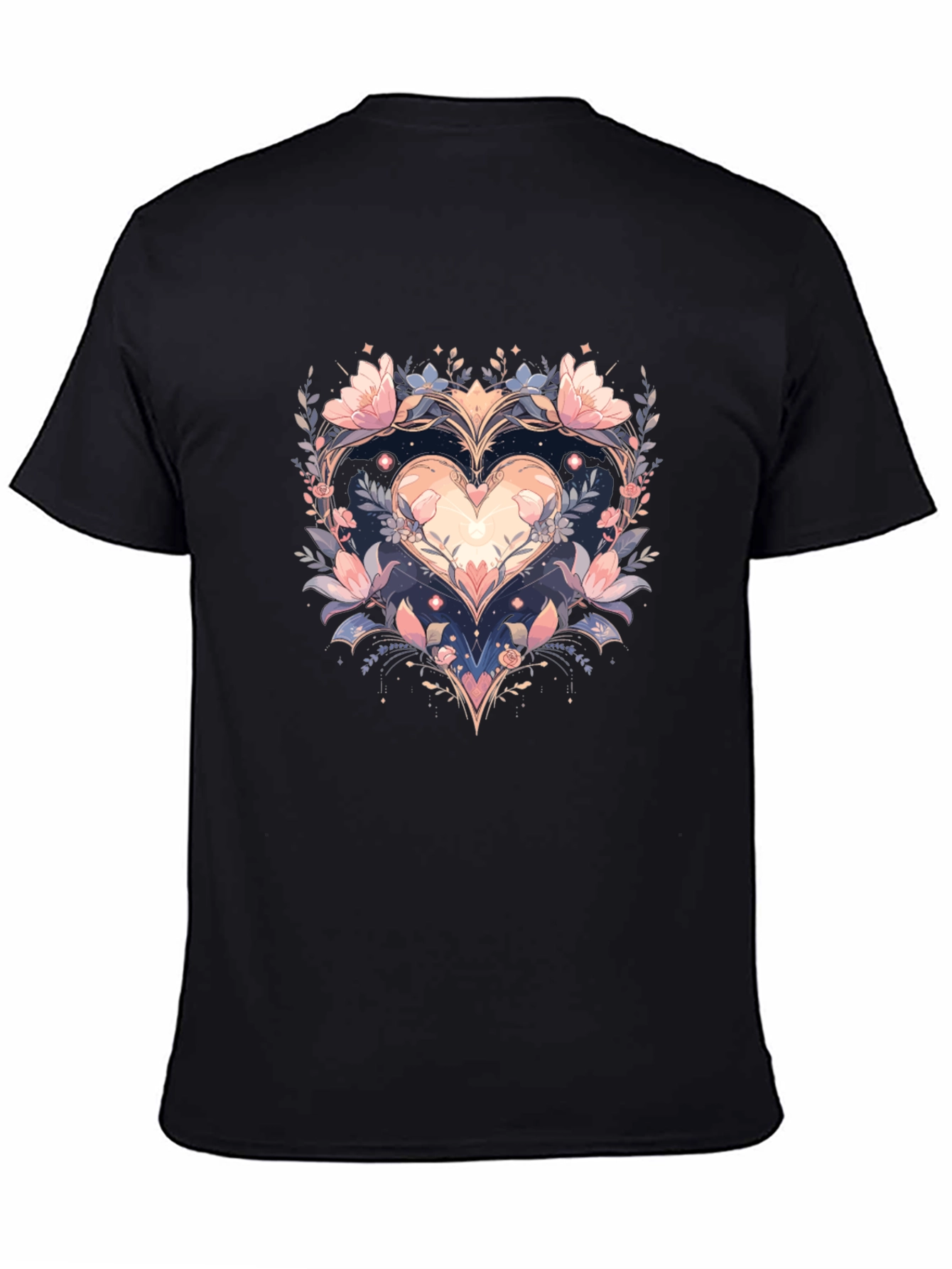 Floral Heart Graphic Tee - Stylish Comfort