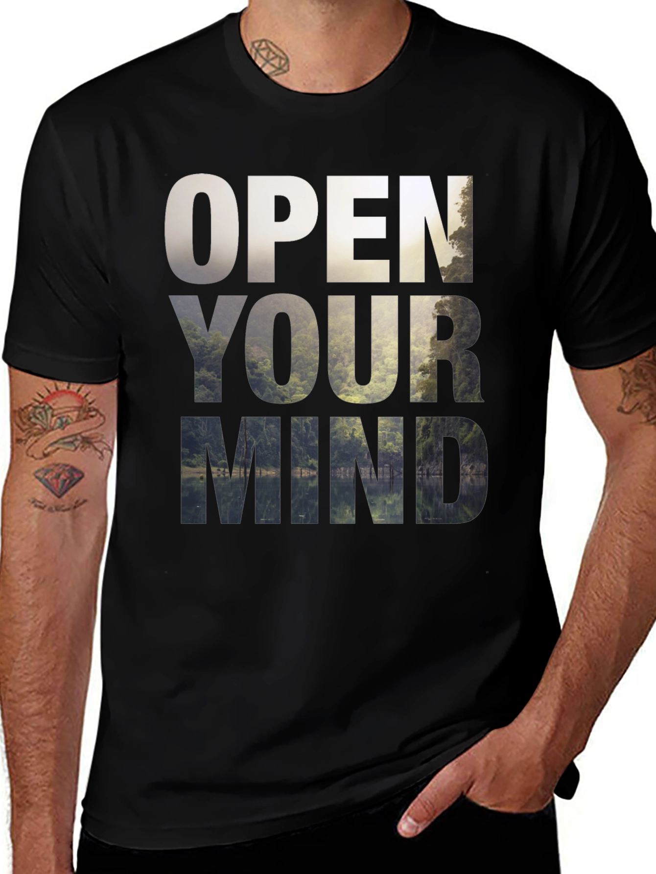 Open Your Mind Graphic Tee - Nature Inspired Design