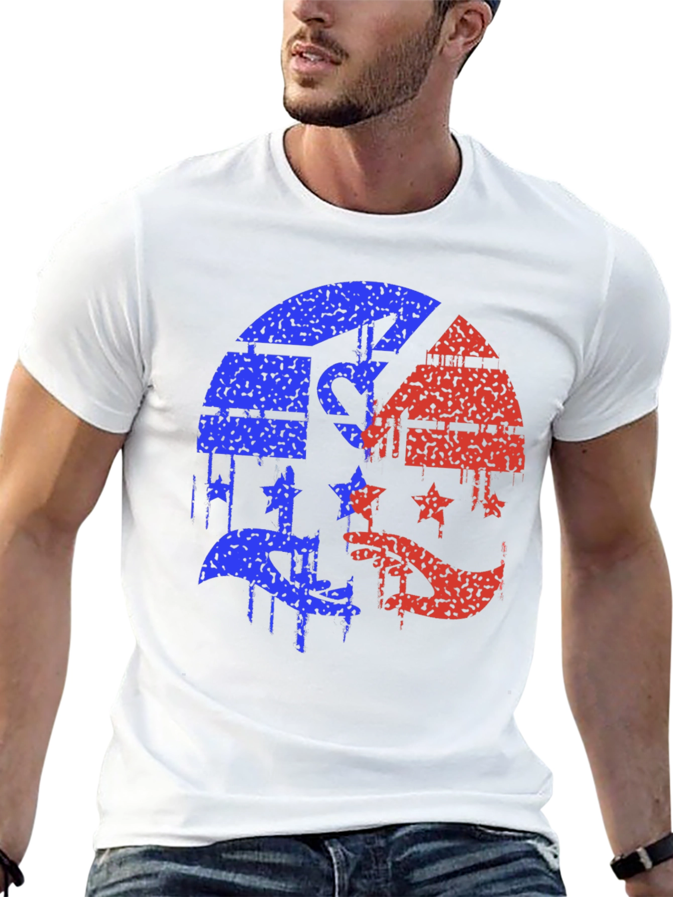 Patriotic Distressed Graphic T-Shirt