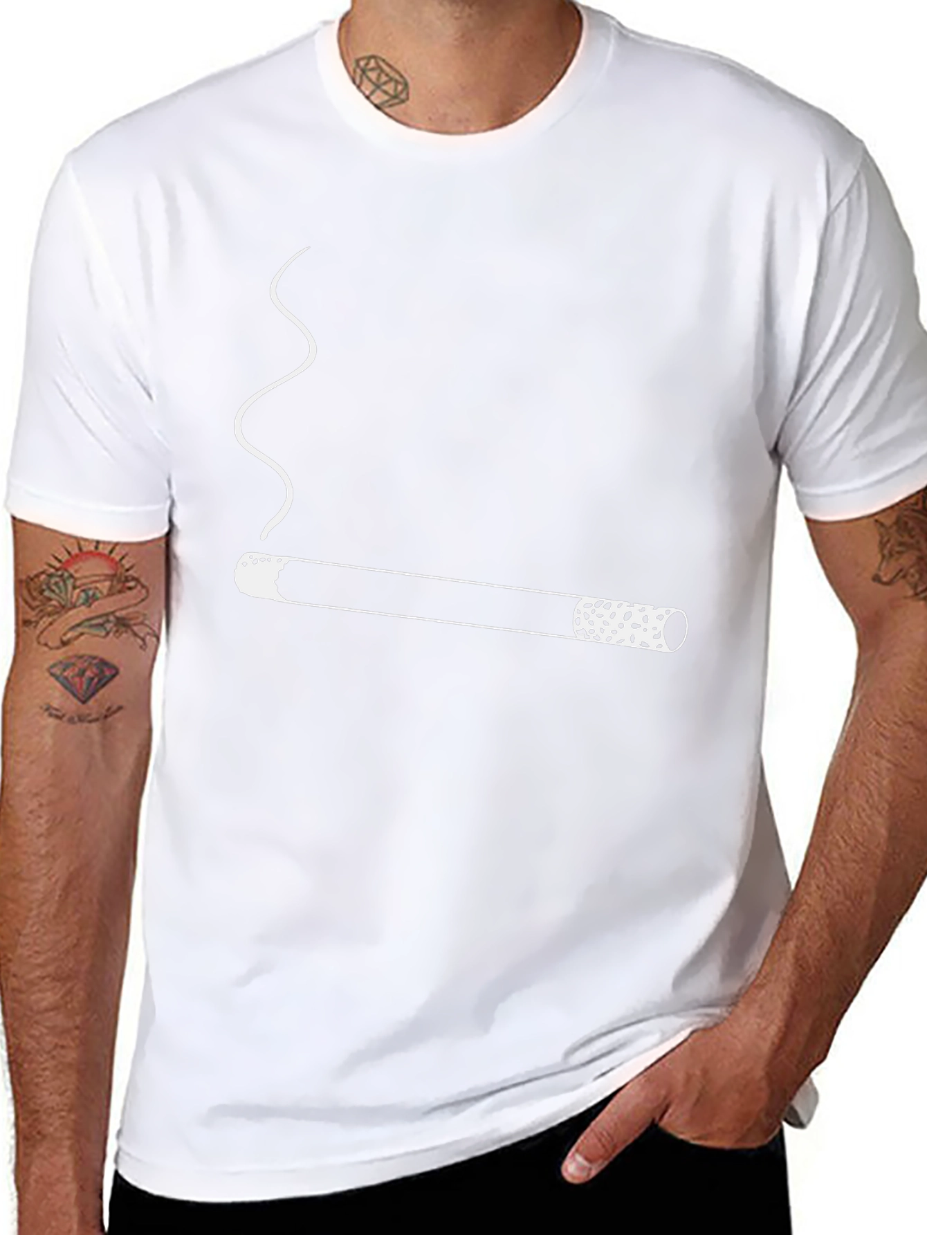 Cigarette Graphic Tee - Black T-Shirt