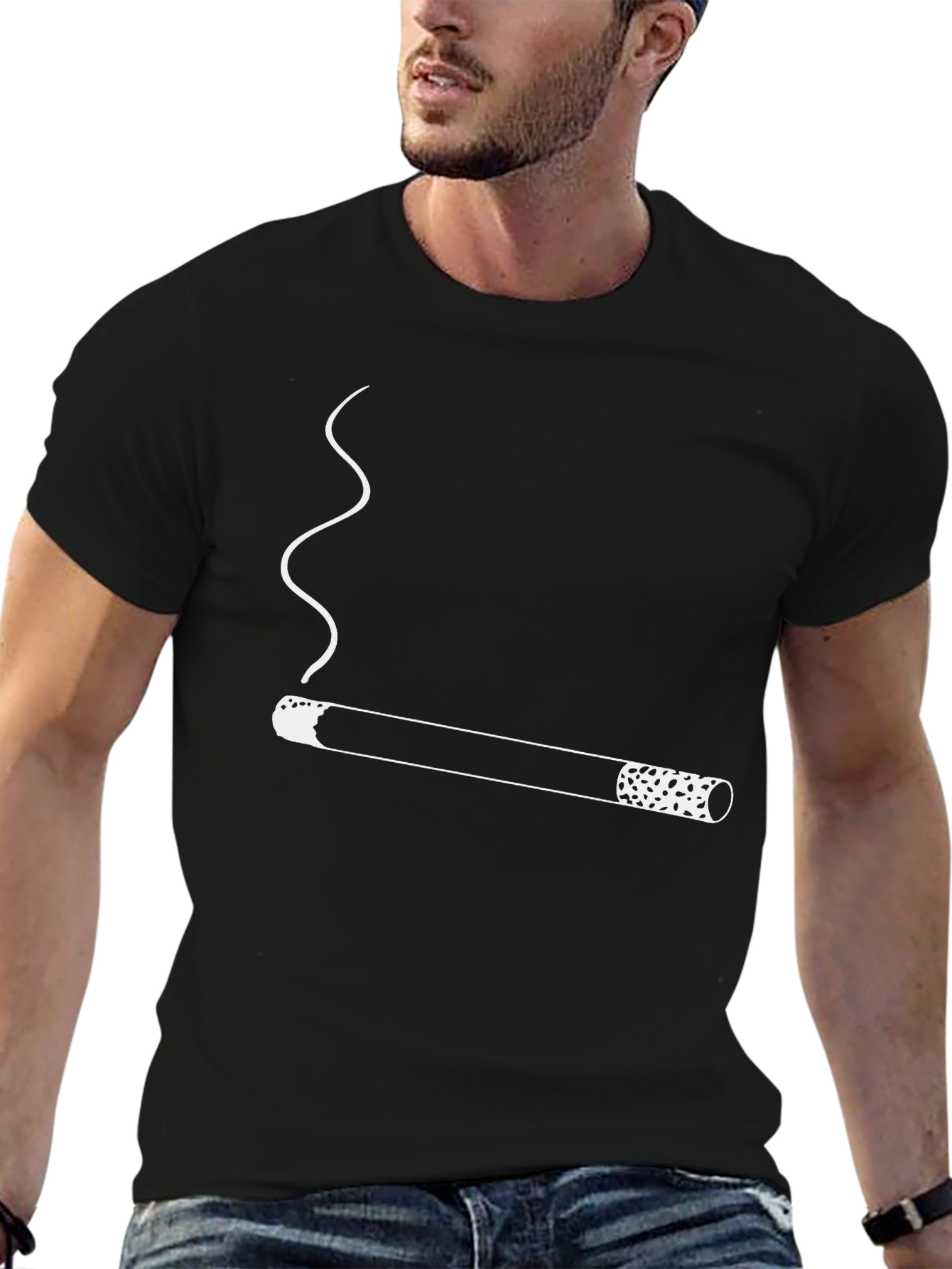 Cigarette Graphic Tee - Black T-Shirt