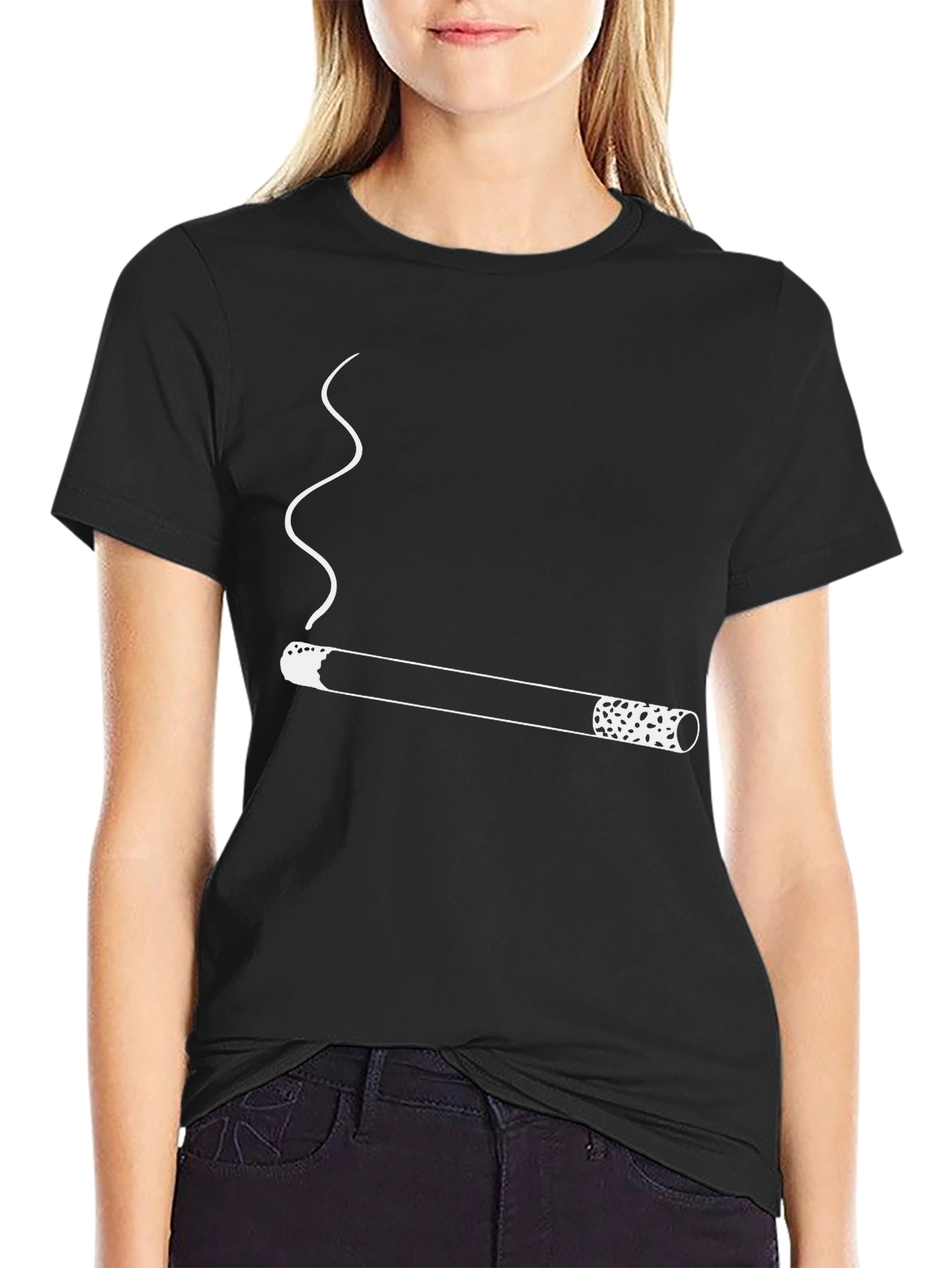 Cigarette Graphic Tee - Black T-Shirt