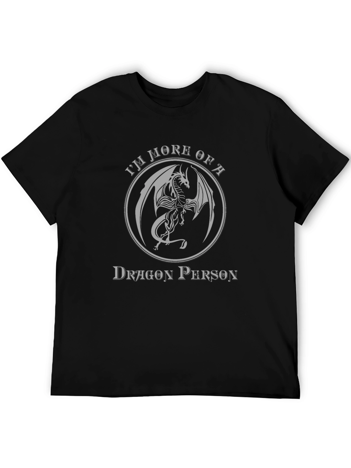 Dragon Person Graphic T-Shirt - Black