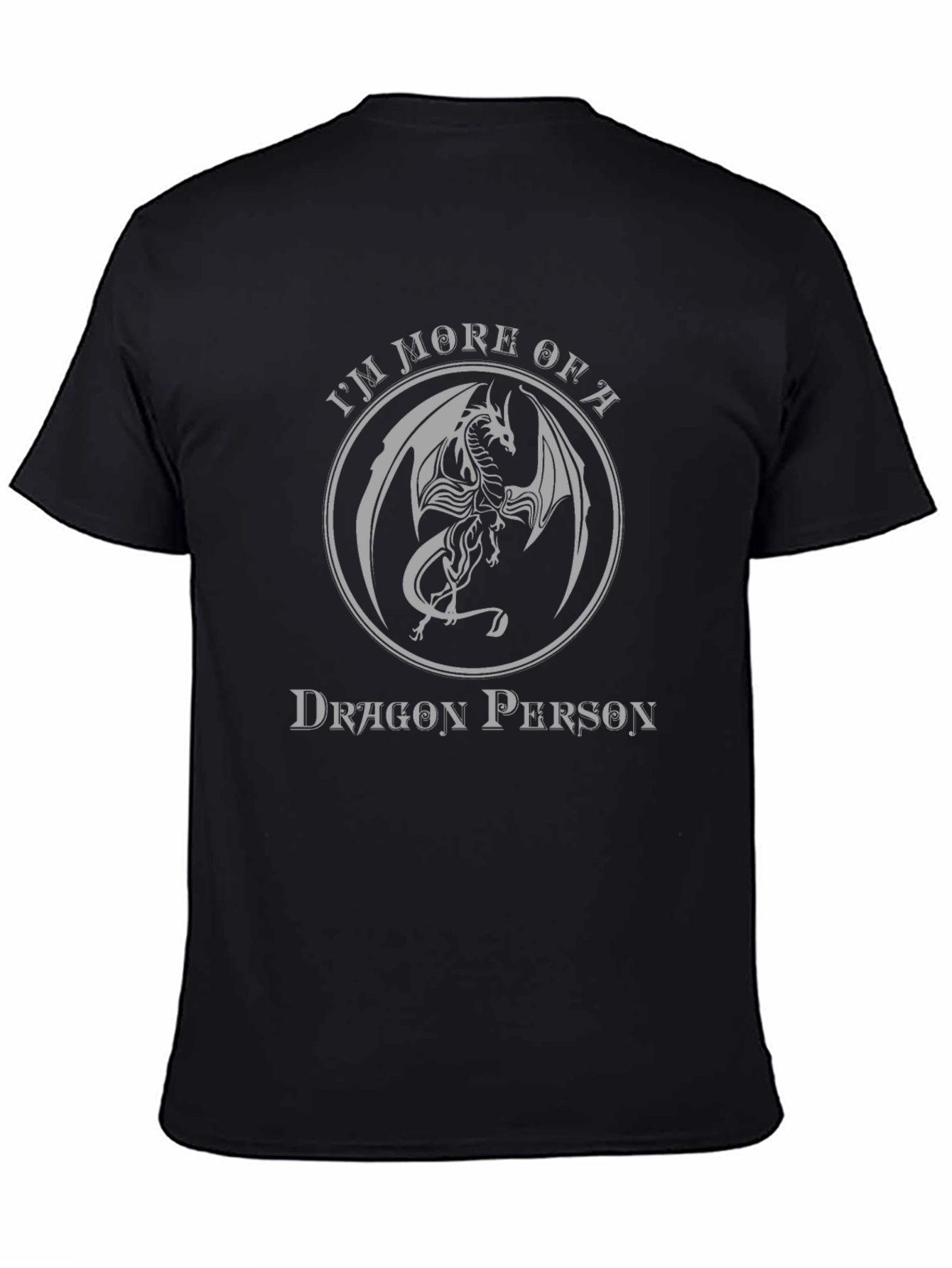 Dragon Person Graphic T-Shirt - Black