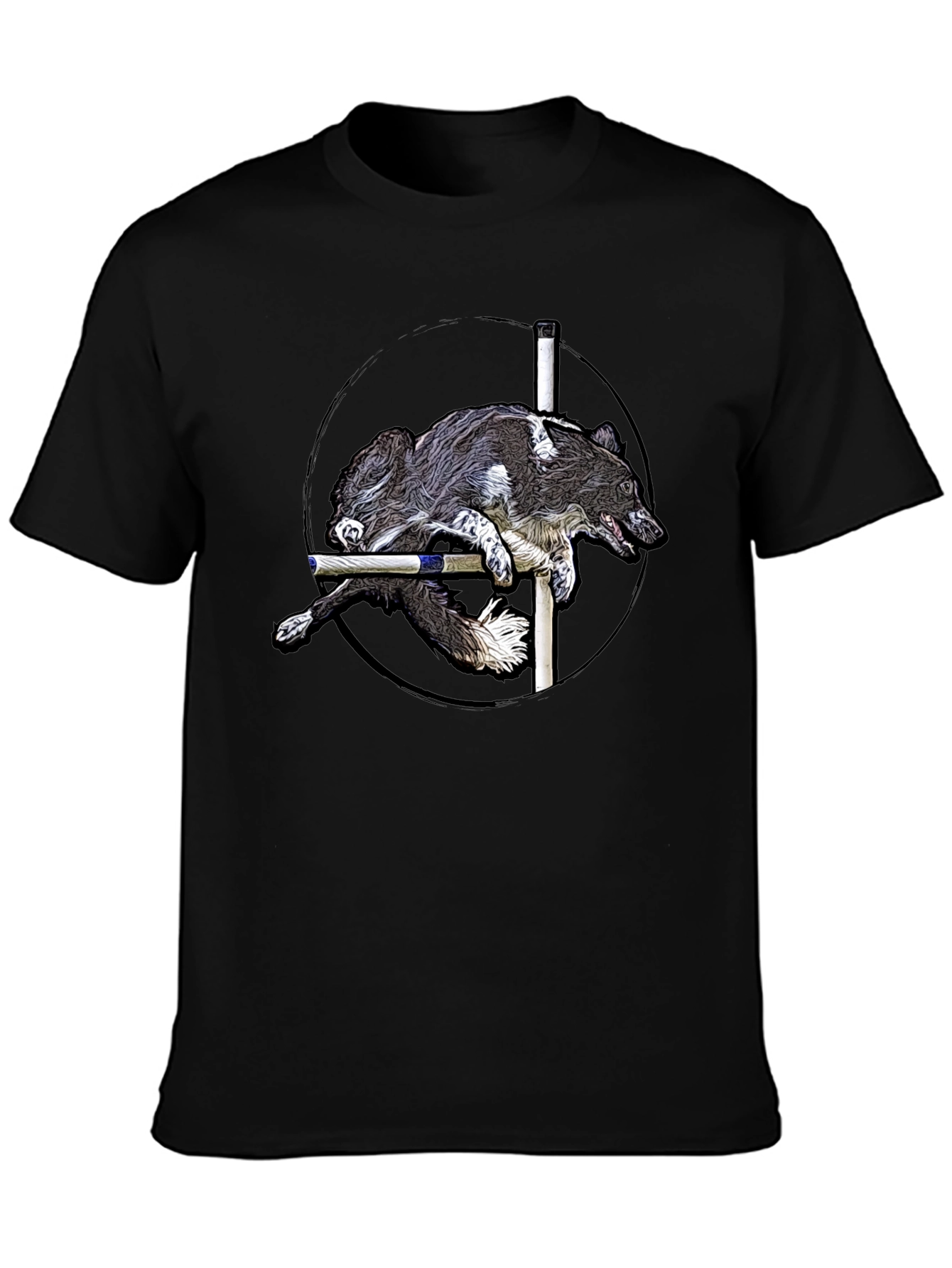 Dog Agility T-Shirt - Jumping Dog Graphic Tee