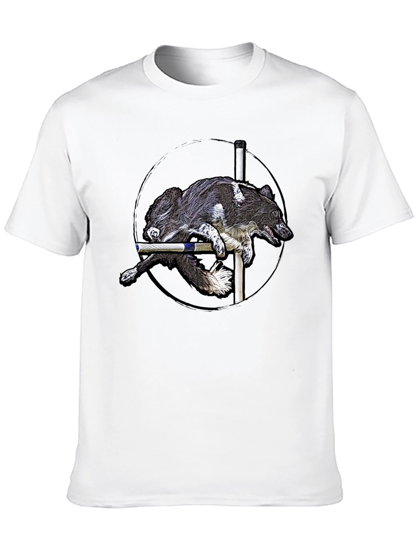 Dog Agility T-Shirt - Jumping Dog Graphic Tee
