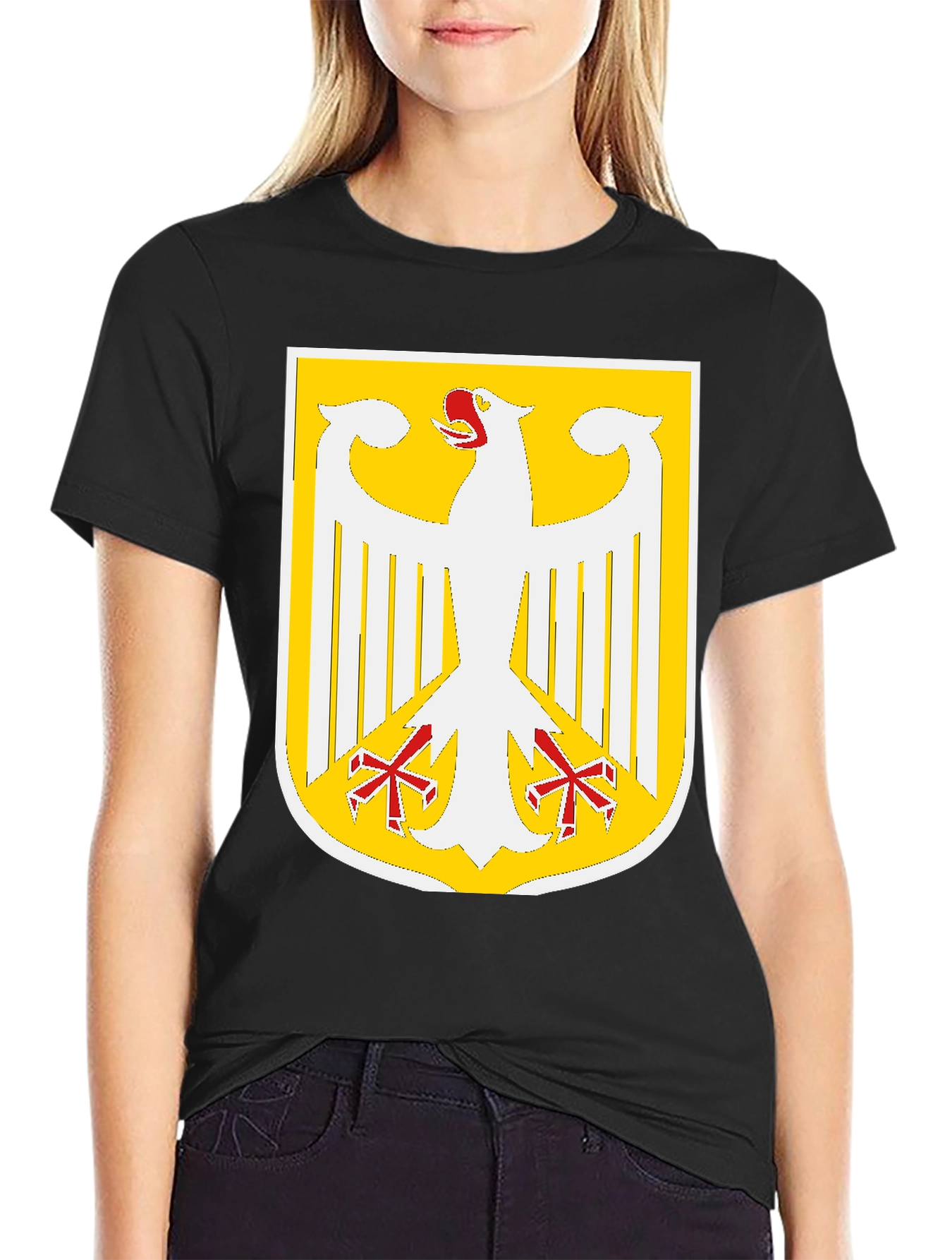 German Eagle Crest Graphic T-Shirt