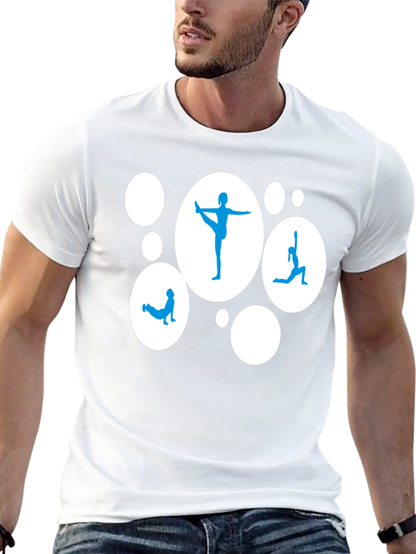 Yoga Pose Graphic Tee - Black Casual Shirt