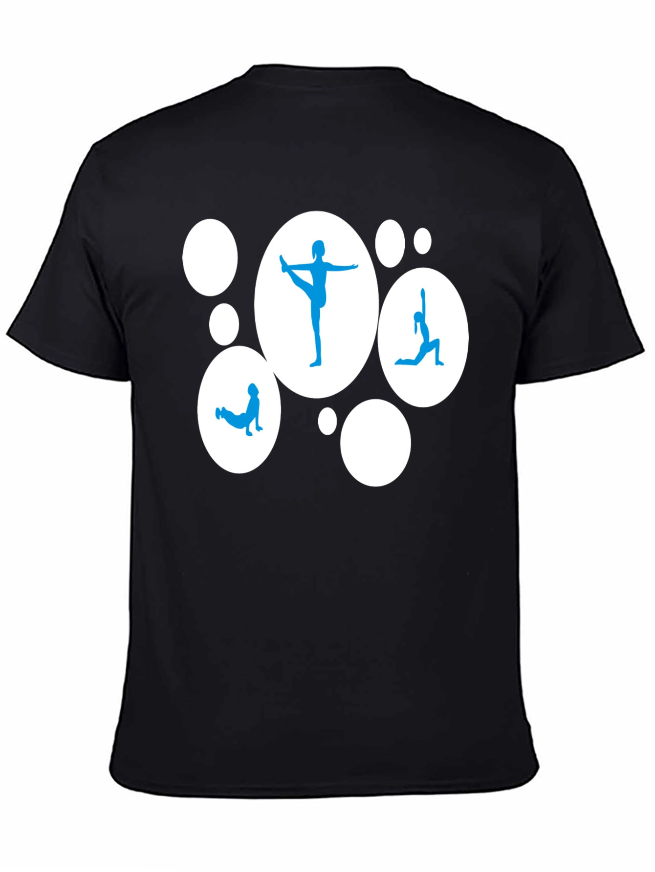 Yoga Pose Graphic Tee - Black Casual Shirt
