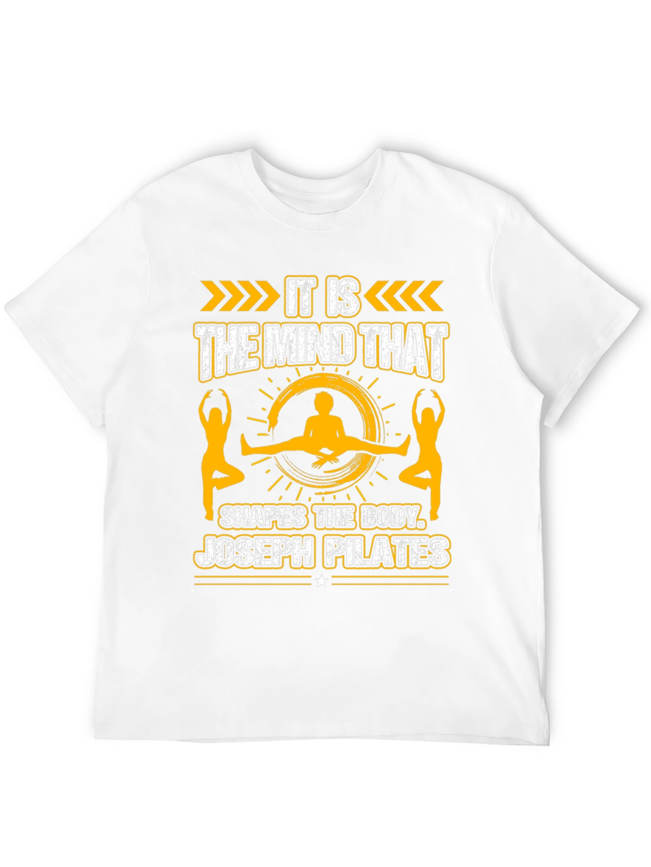 Pilates Mind Shapes Body Black Graphic Tee