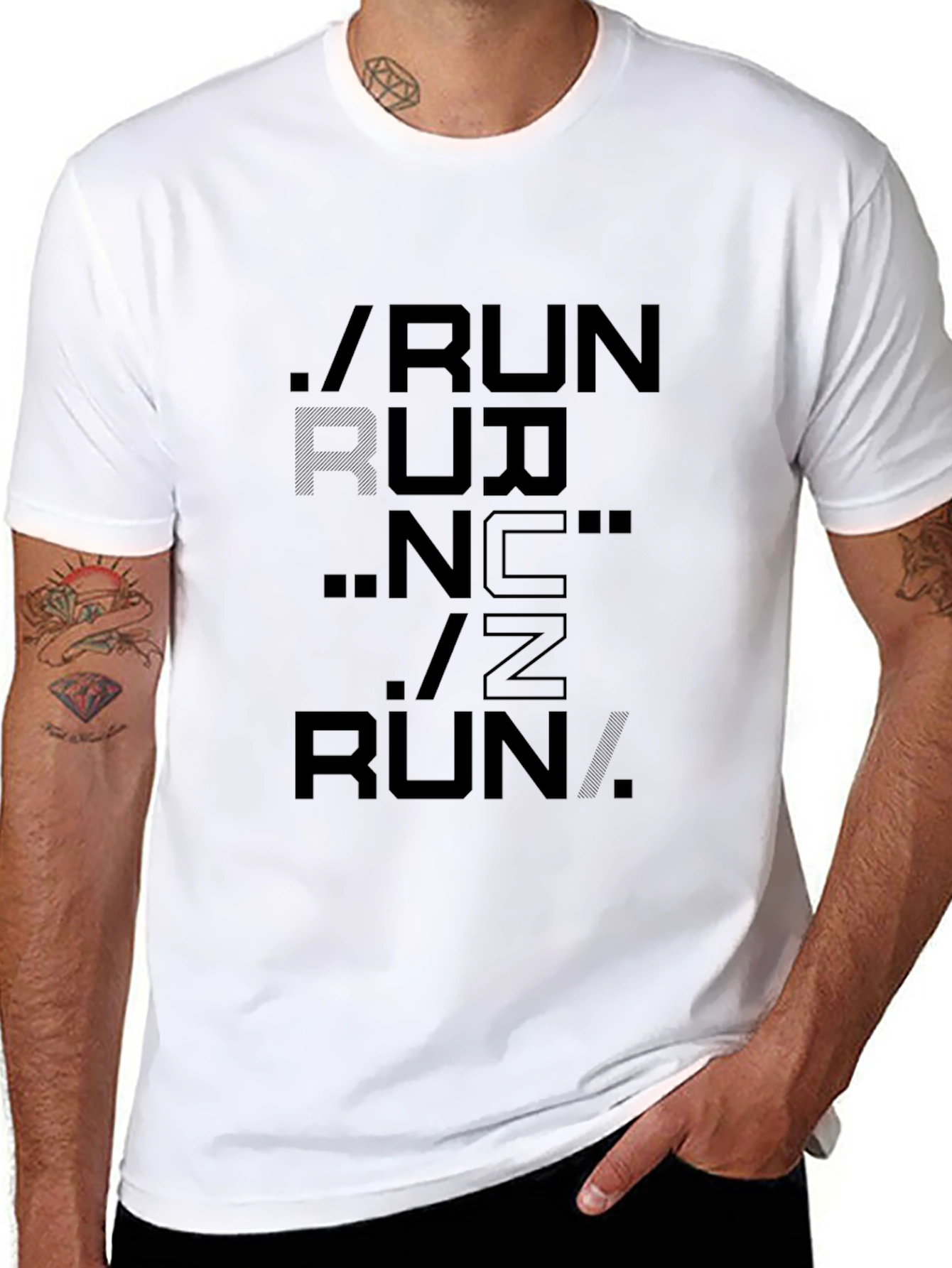 Run Graphic T-Shirt - Black