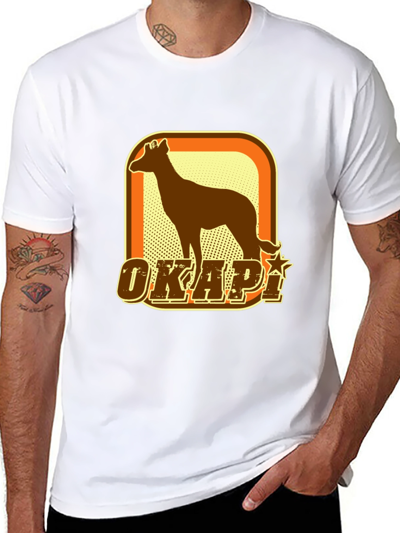 Okapi Graphic T-Shirt - Retro Style