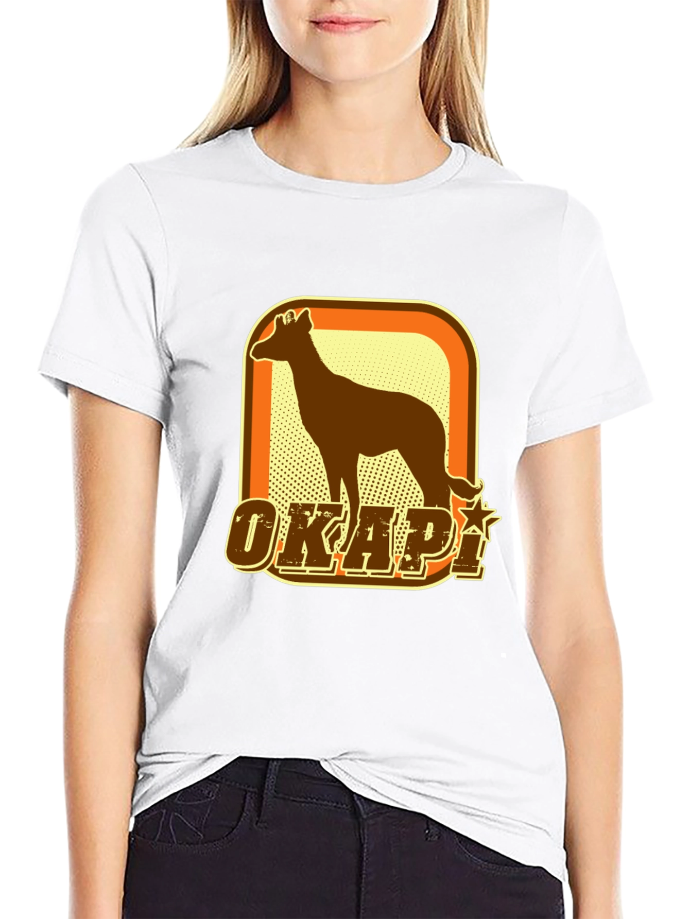 Okapi Graphic T-Shirt - Retro Style