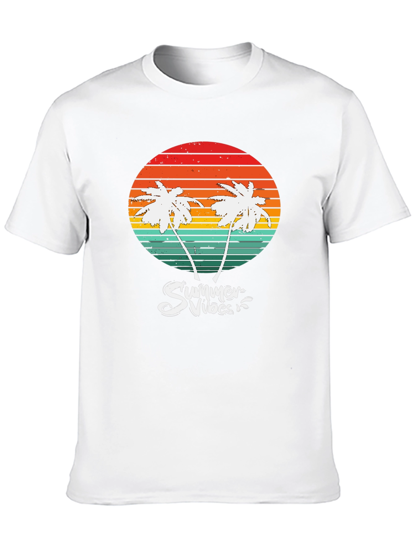 Summer Vibes Palm Tree Graphic T-Shirt