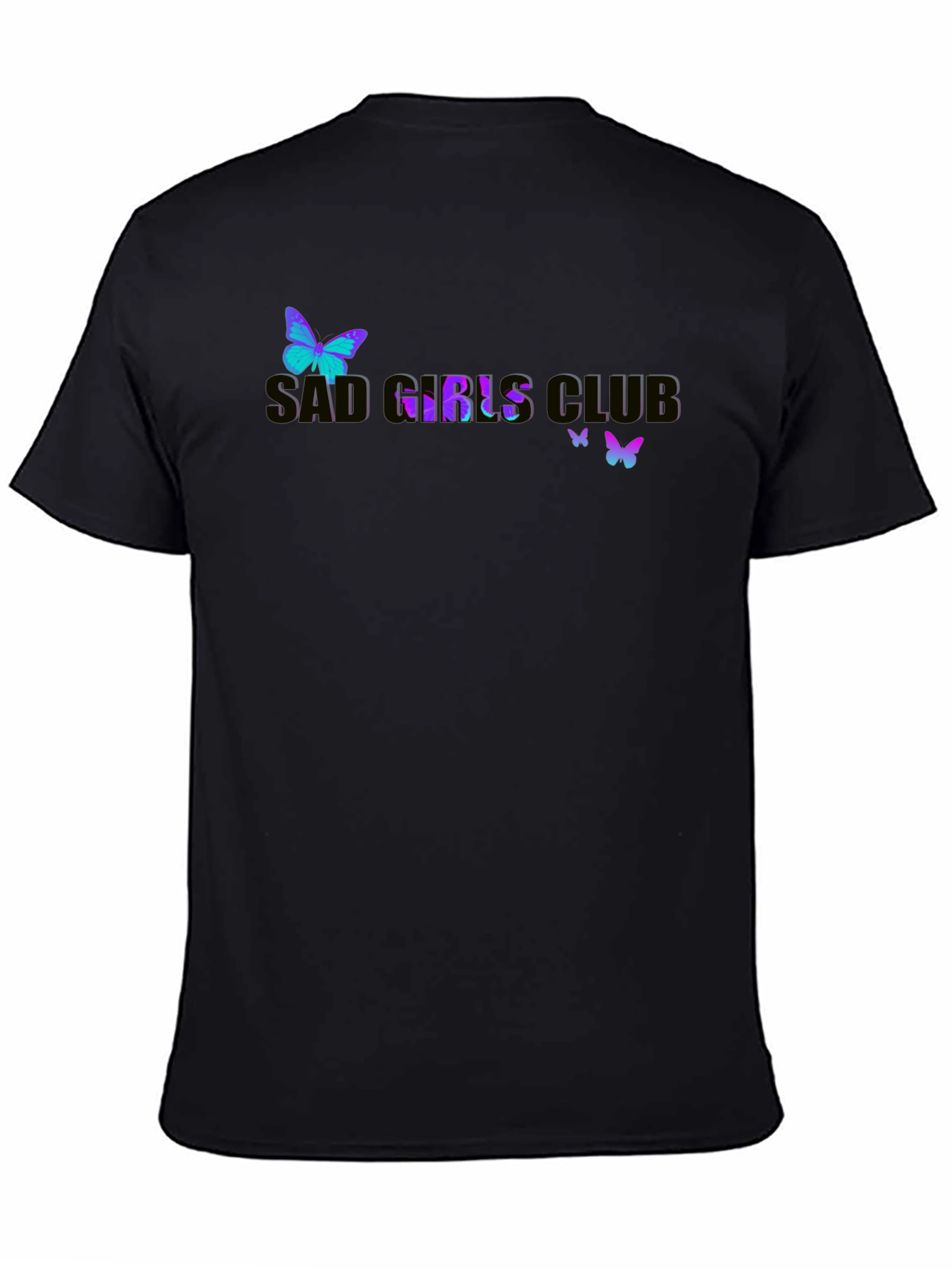 Sad Girls Club Butterfly Graphic Tee - Black