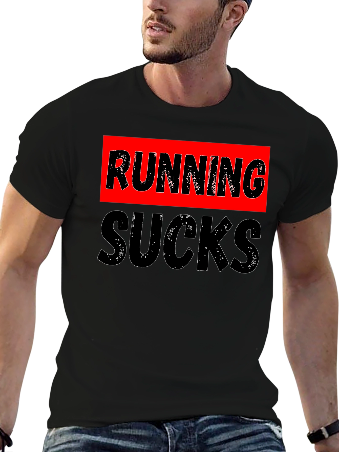 Running Sucks Graphic Tee - Funny Workout Shirt