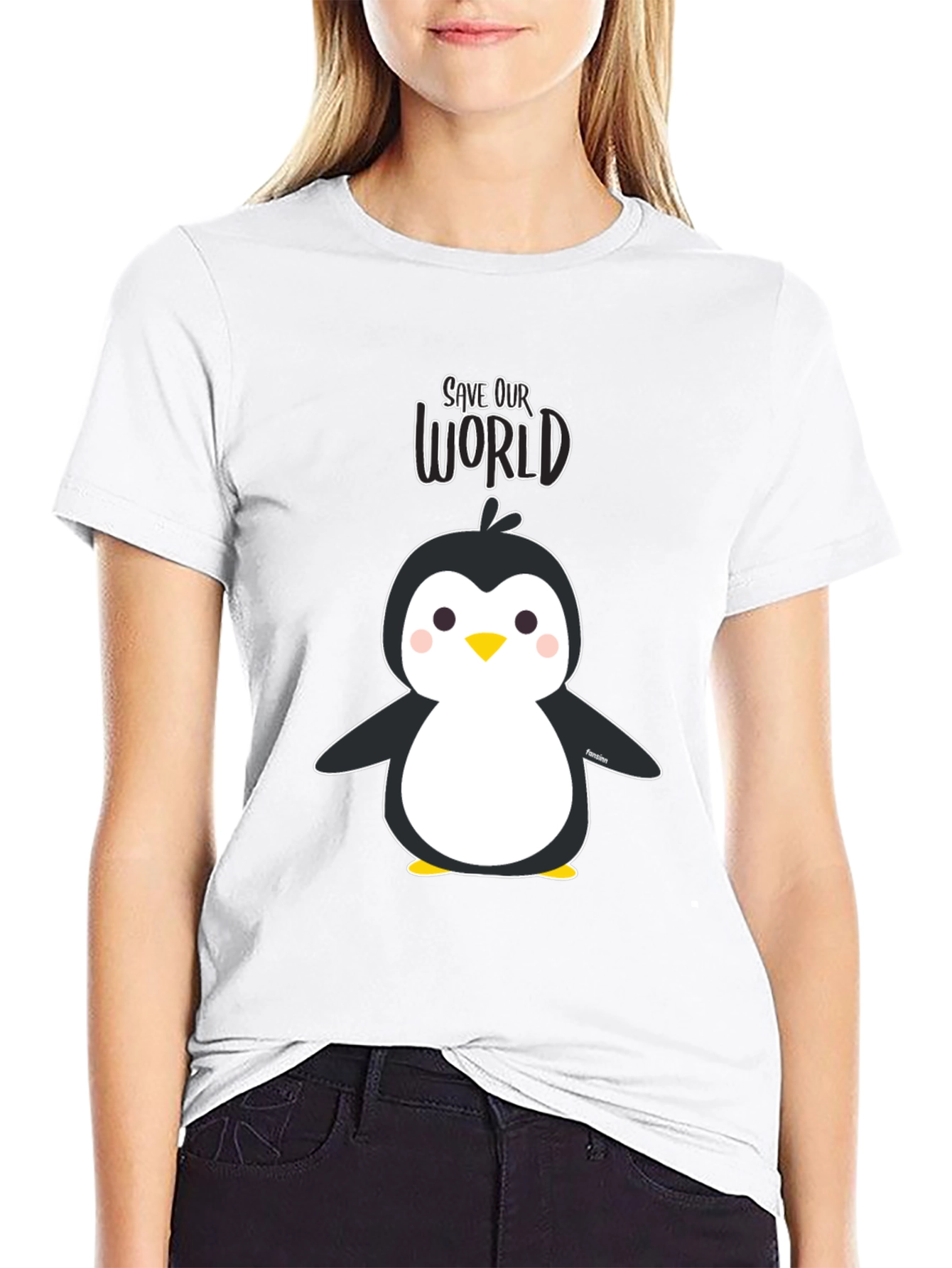 Save Our World Penguin Graphic Tee