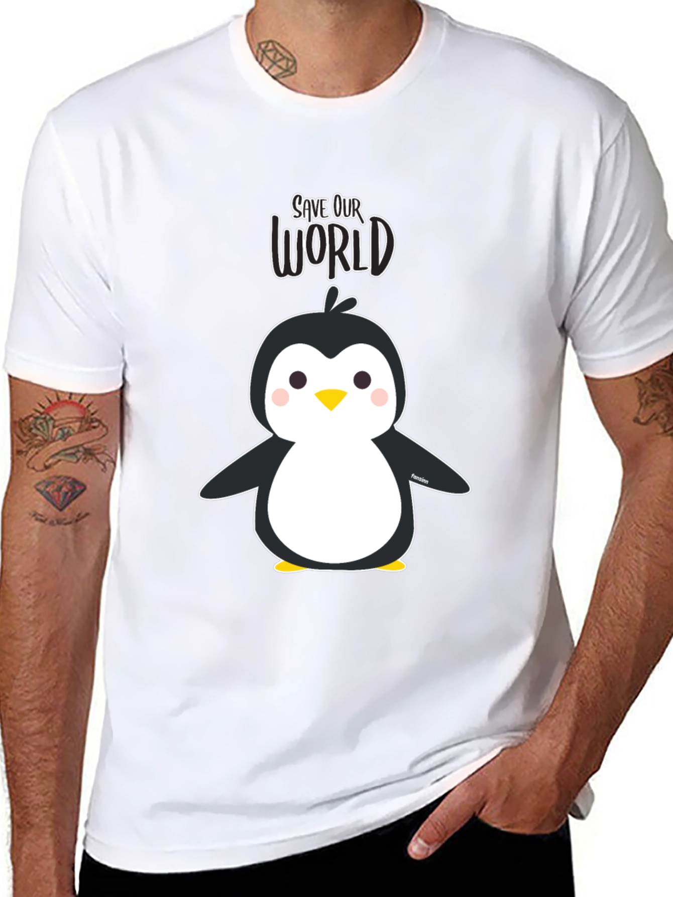 Save Our World Penguin Graphic Tee